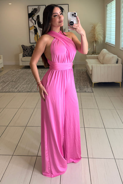 Empire Luxe Soft Pink Jumpsuit