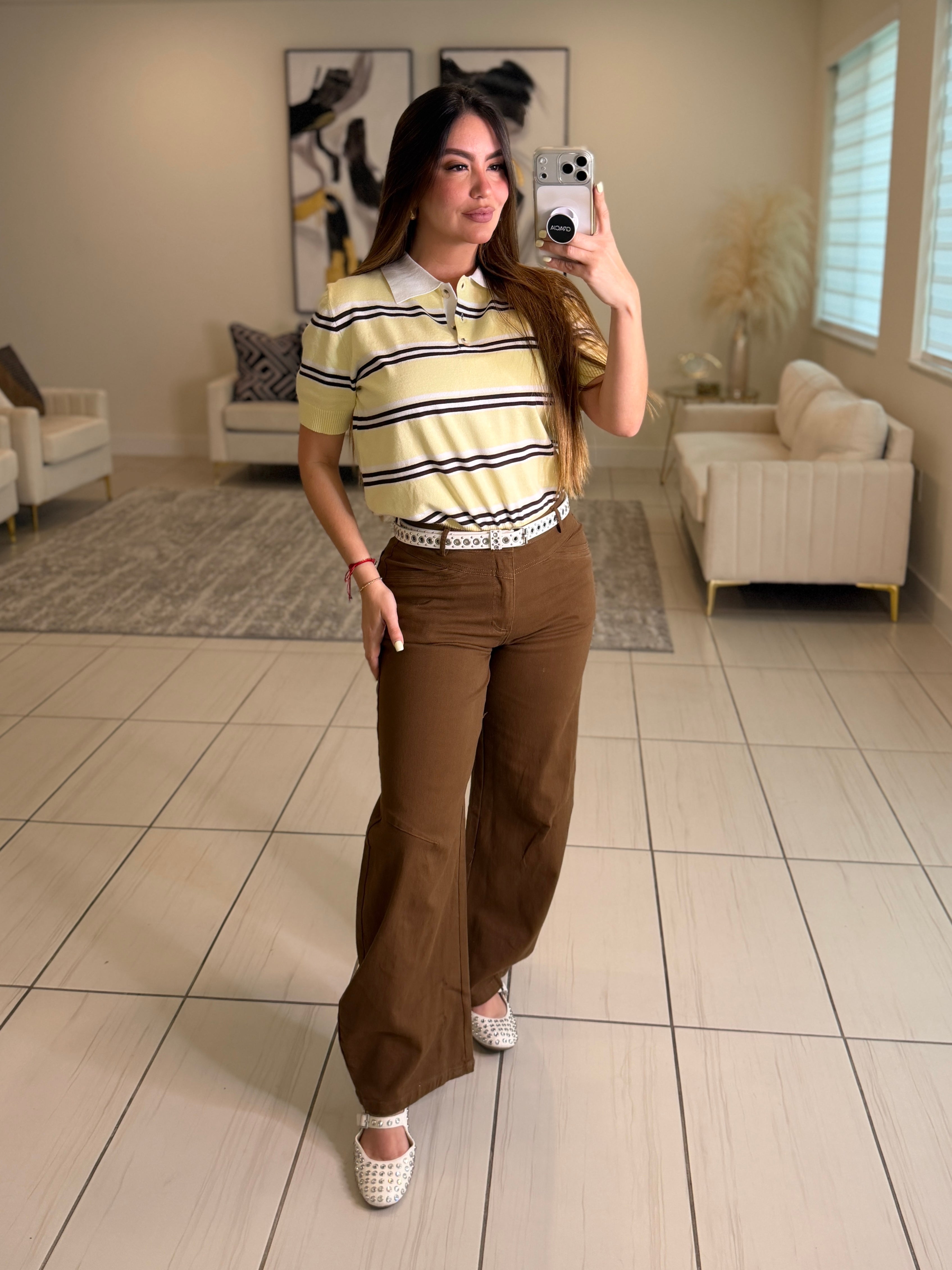 Sweet Stripes Yellow Top