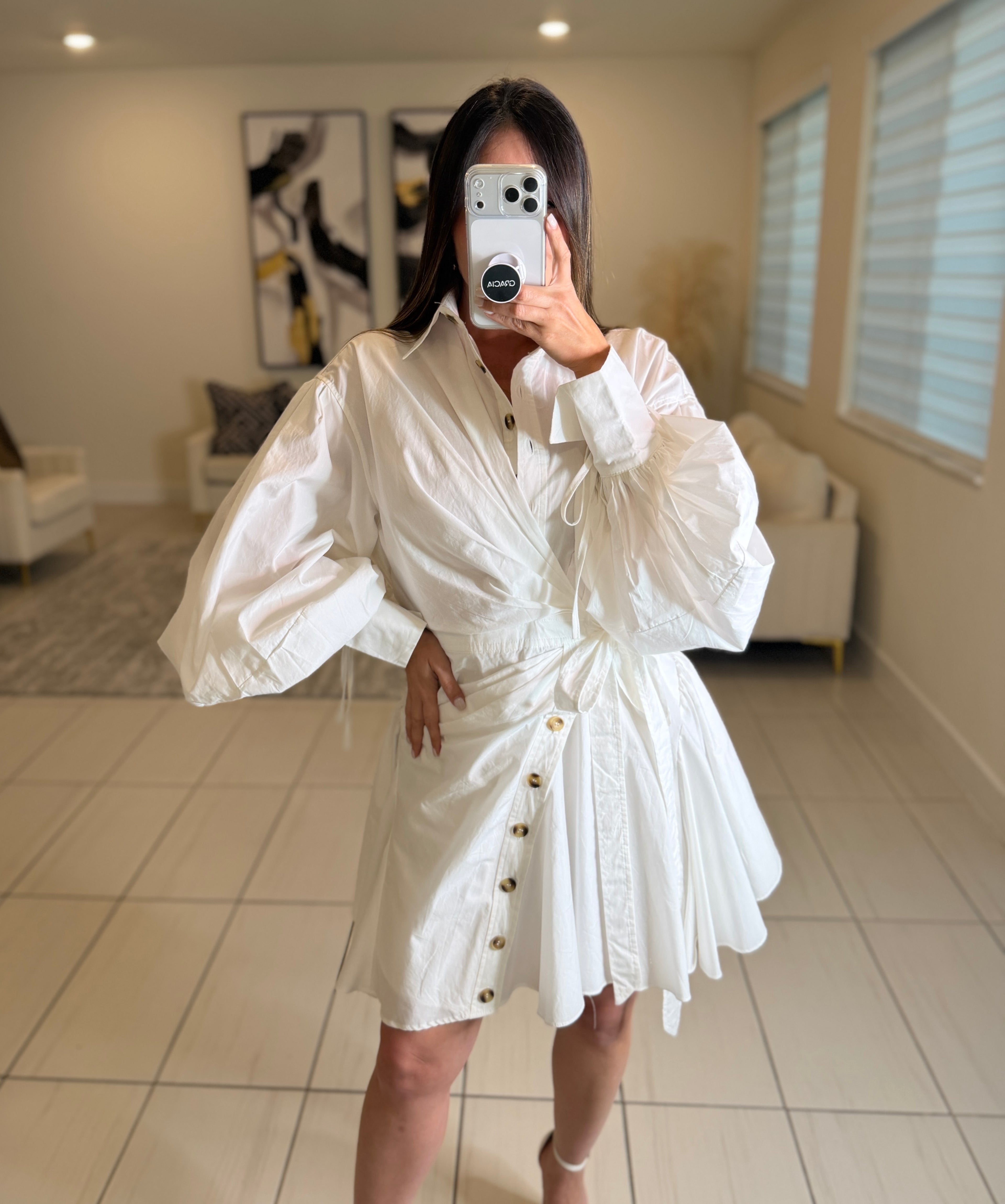 Rebellion Poplin White Dress