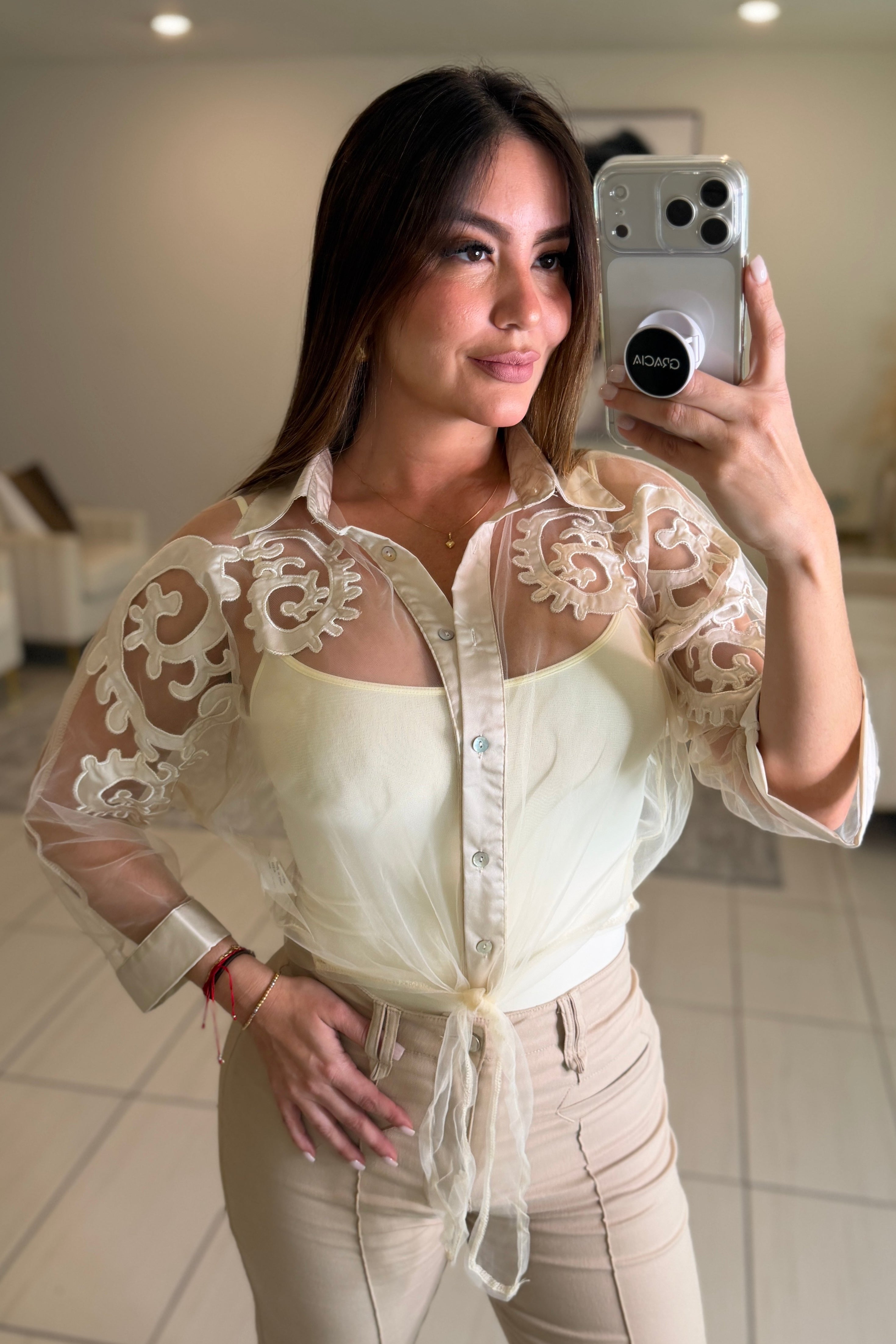 Let Me Adore You Beige Shirt