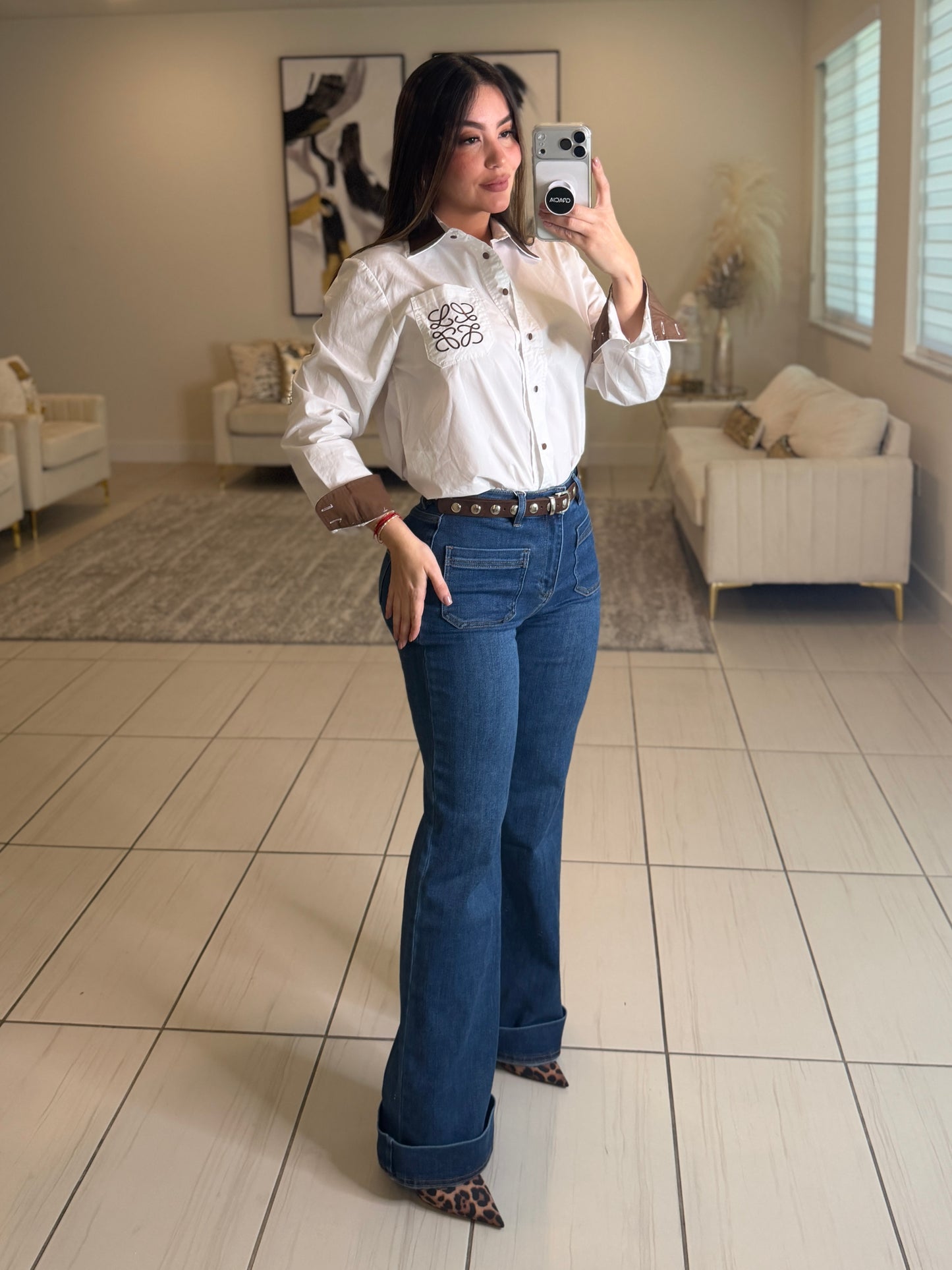 Modern Structure Denim Pants