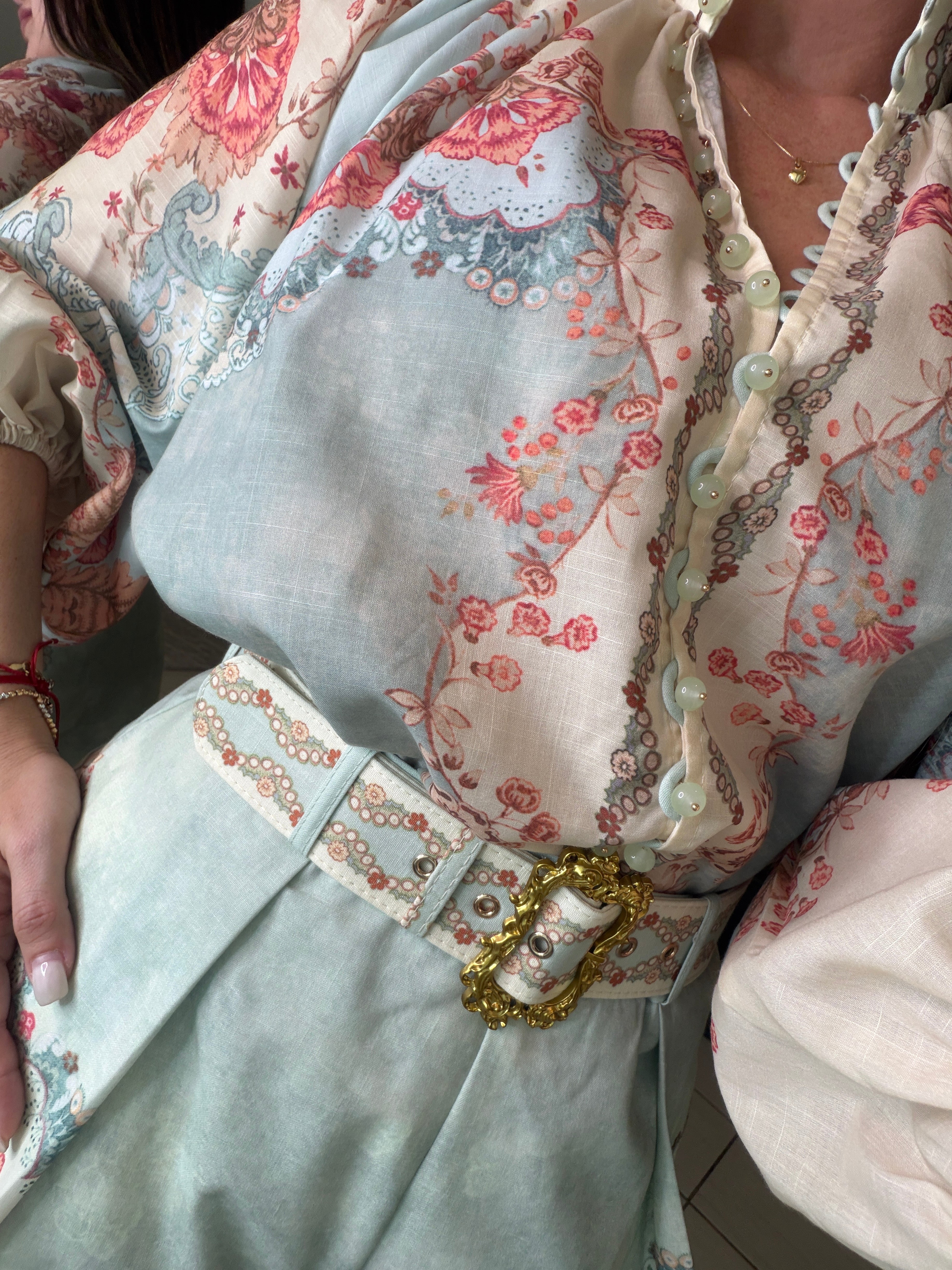 Daylight Floral Ramie Short Set