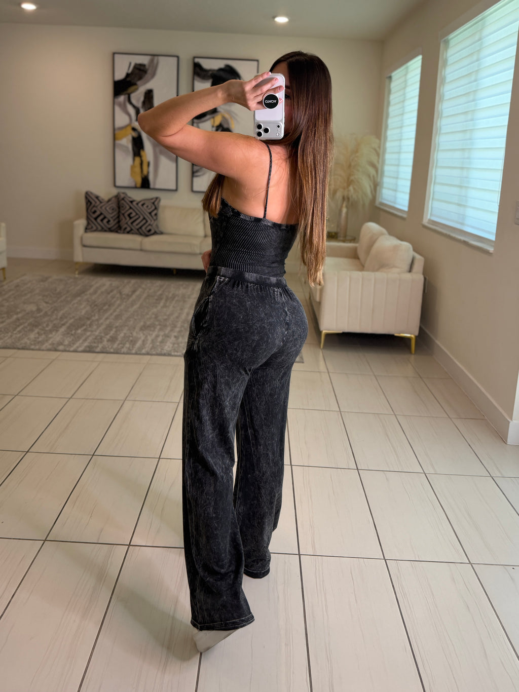 Illusionist Washed Black Pant Set