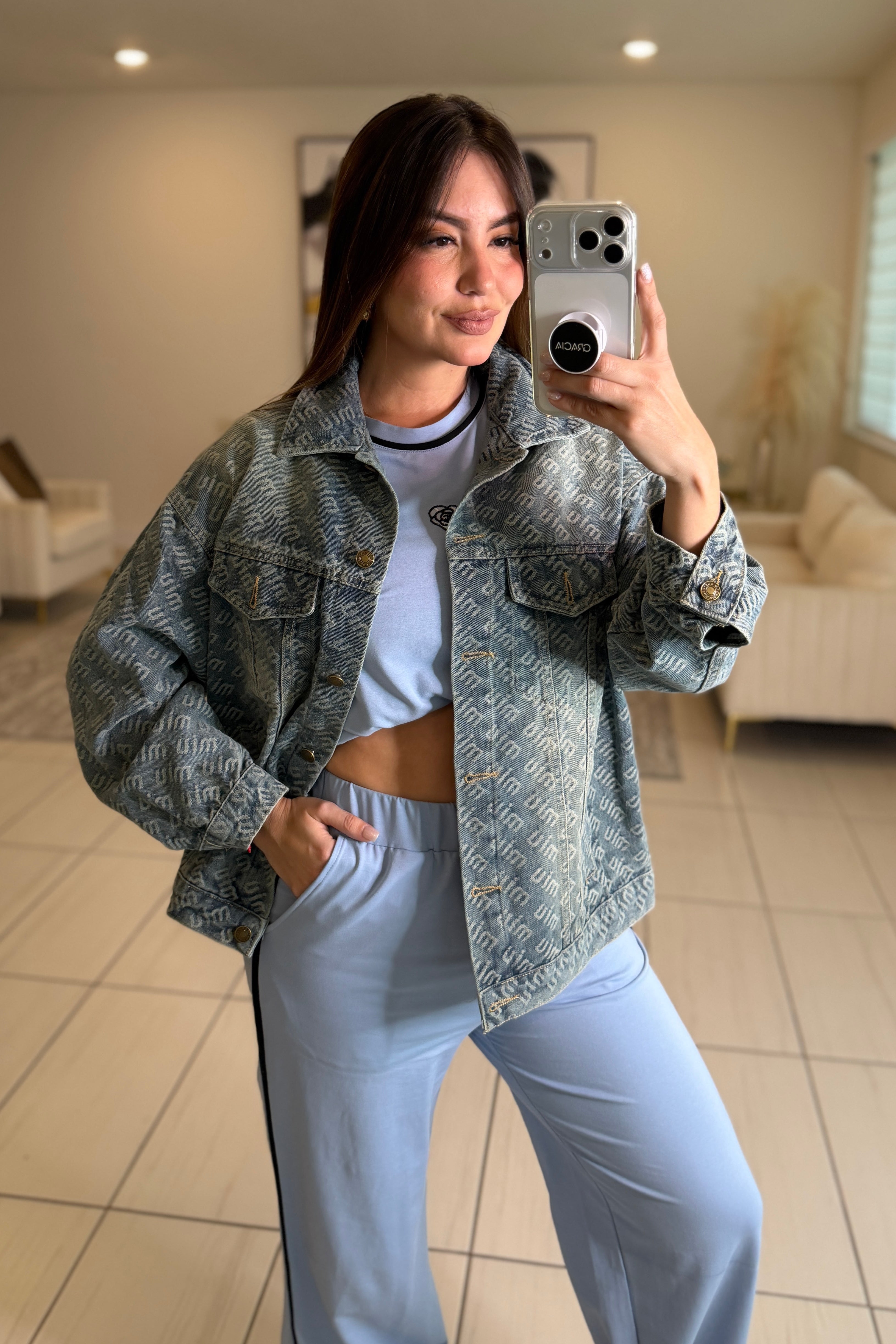 Iconic Muse Light Blue Pant Set