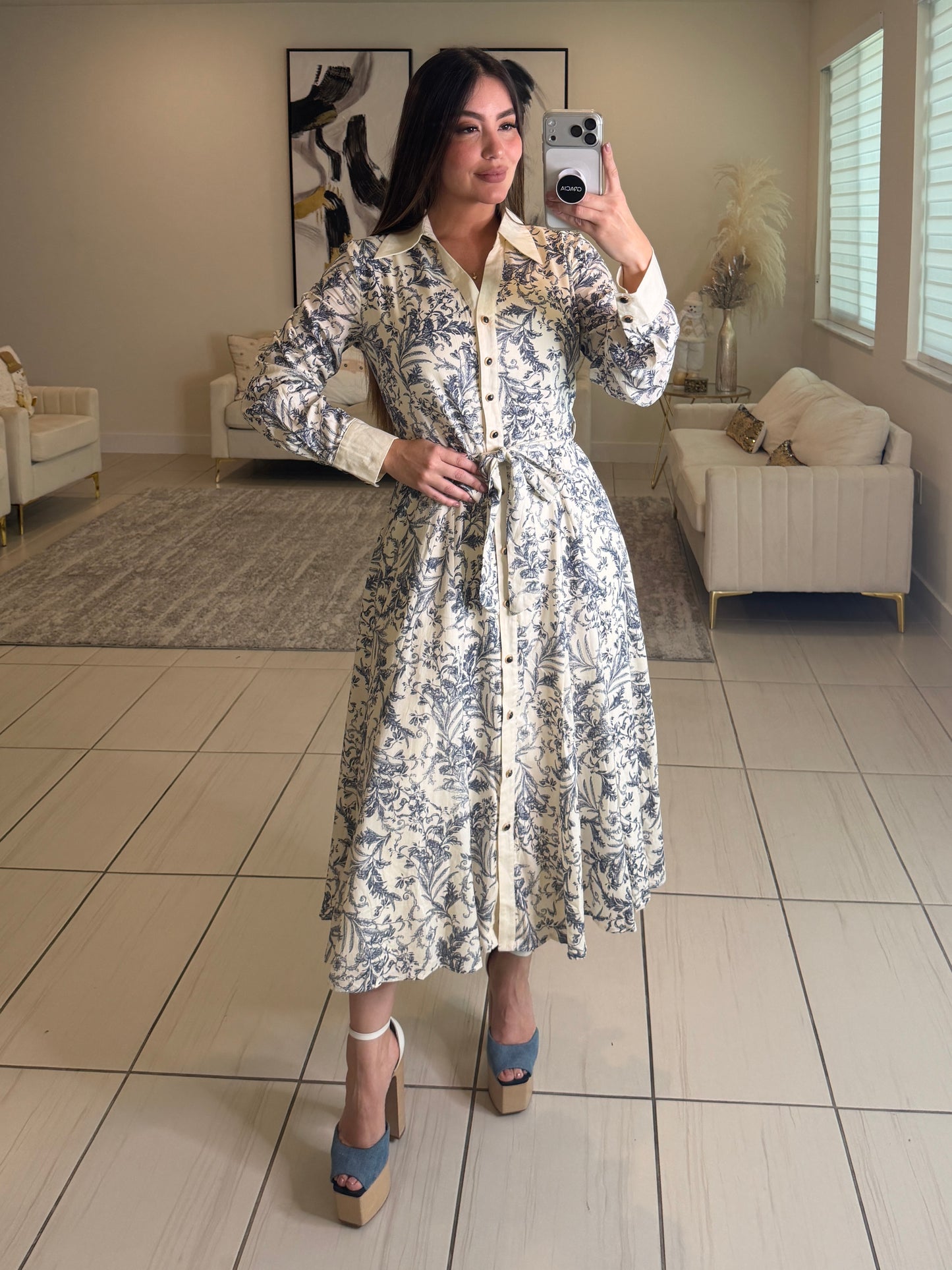 Power Stance Beige Maxi Dress