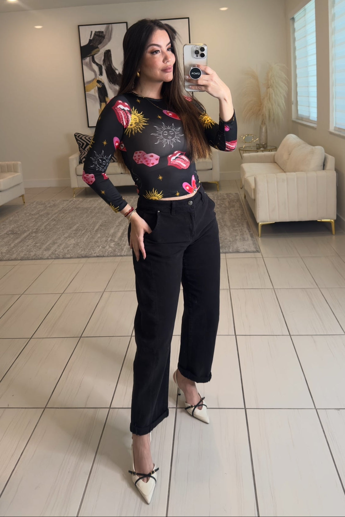 Magical Constellation Black Top