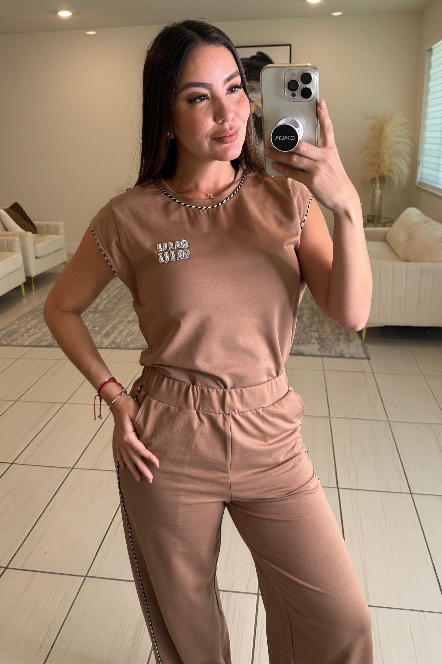 Iconic Muse Khaki Pant Set