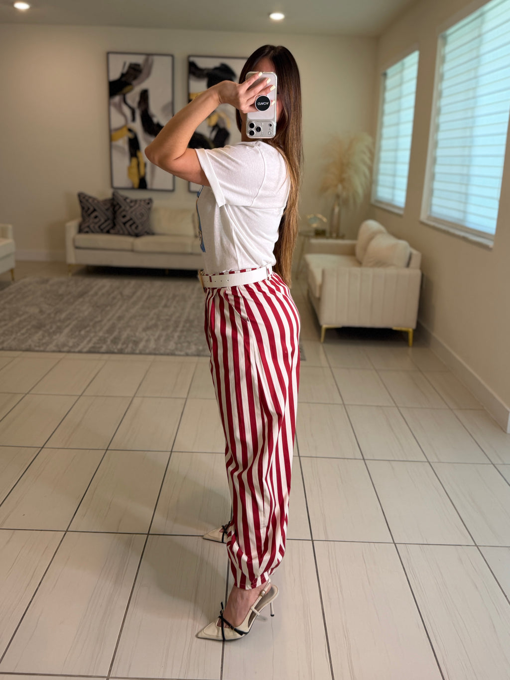 Gravity Stripes Red Pants