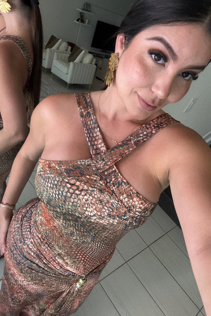 Viper Luxe Ruched Maxi Dress