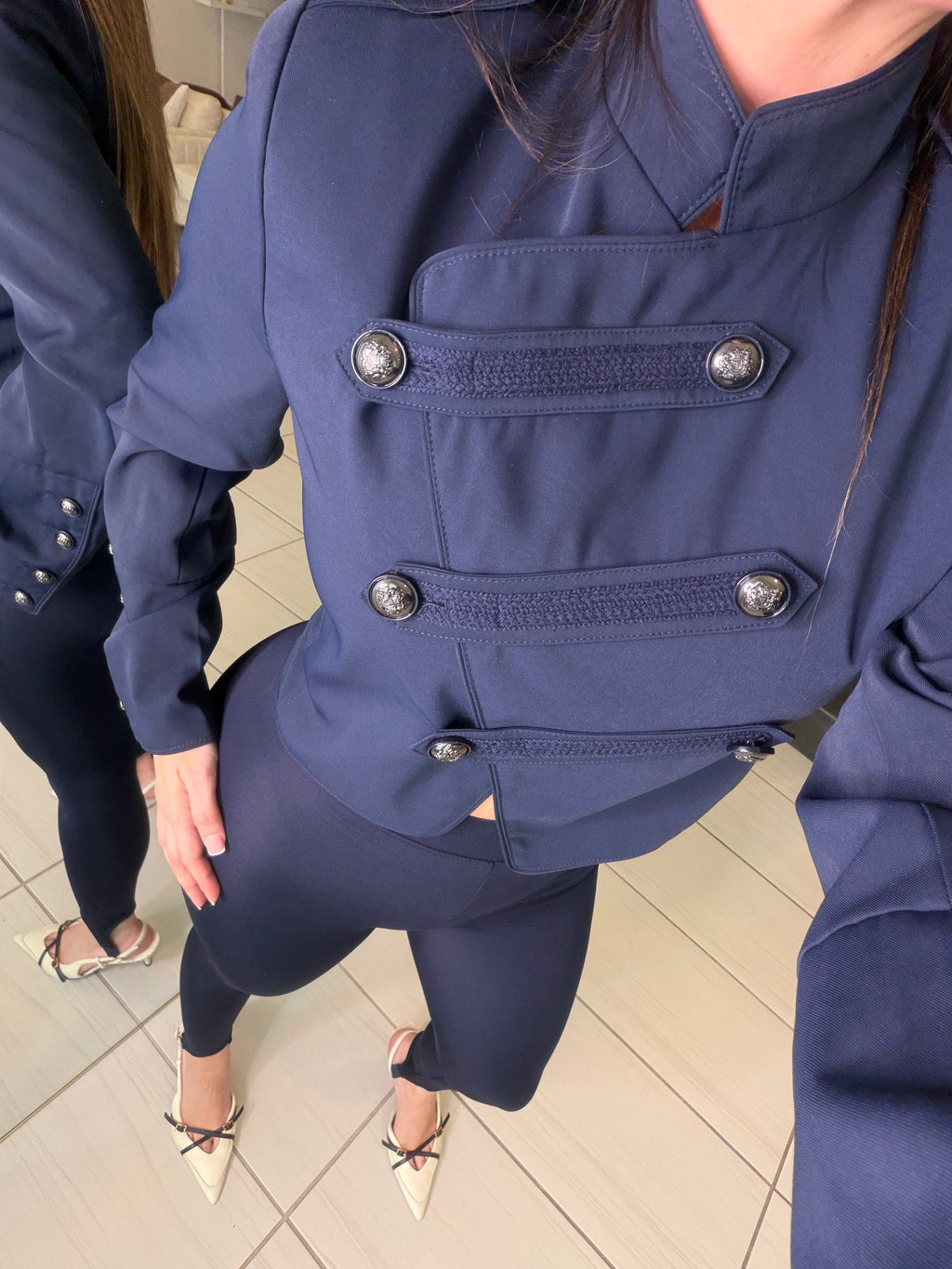 Napoleon Assym Navy Blue Jacket