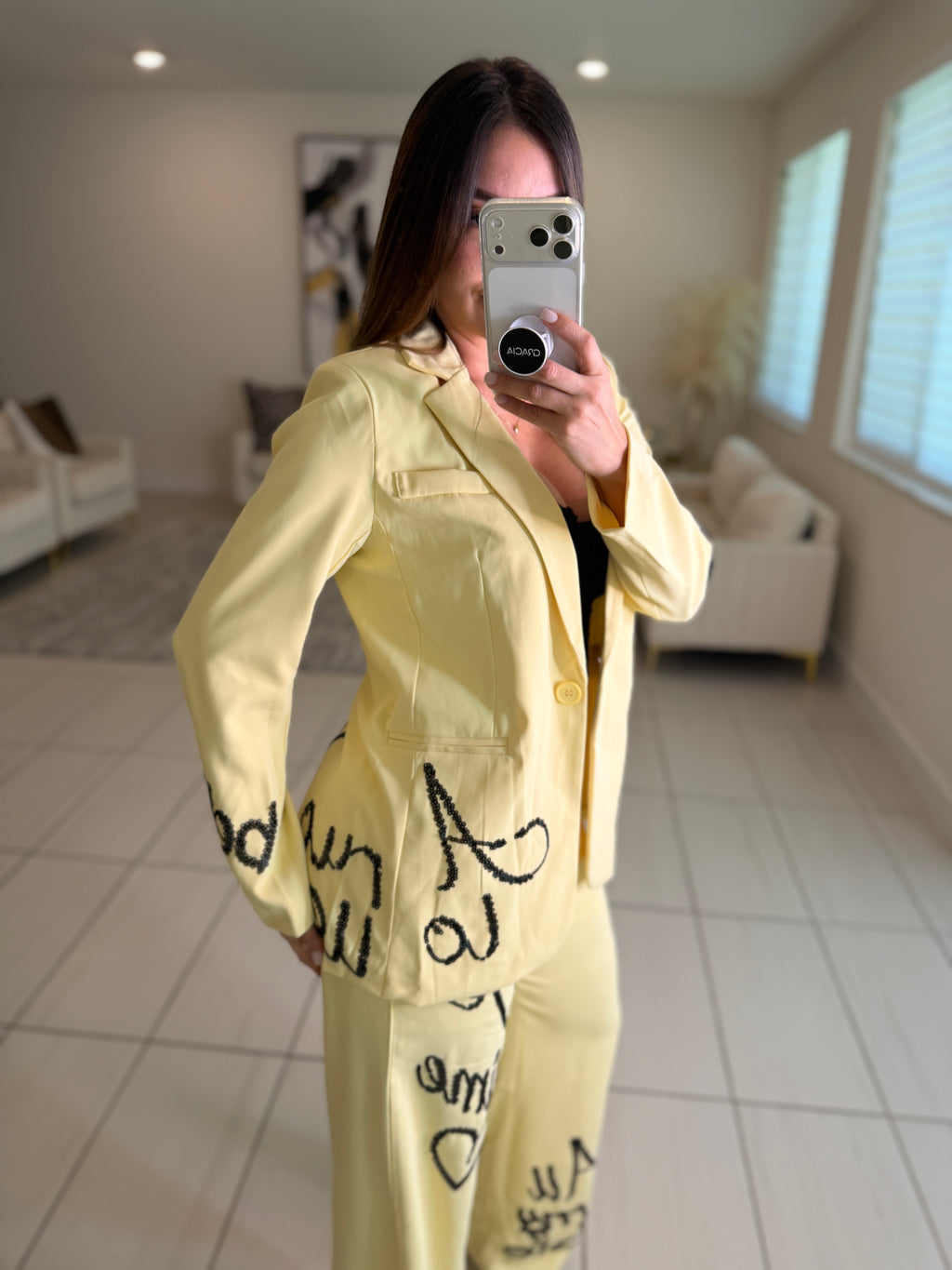 Tailored Yellow Pant Set