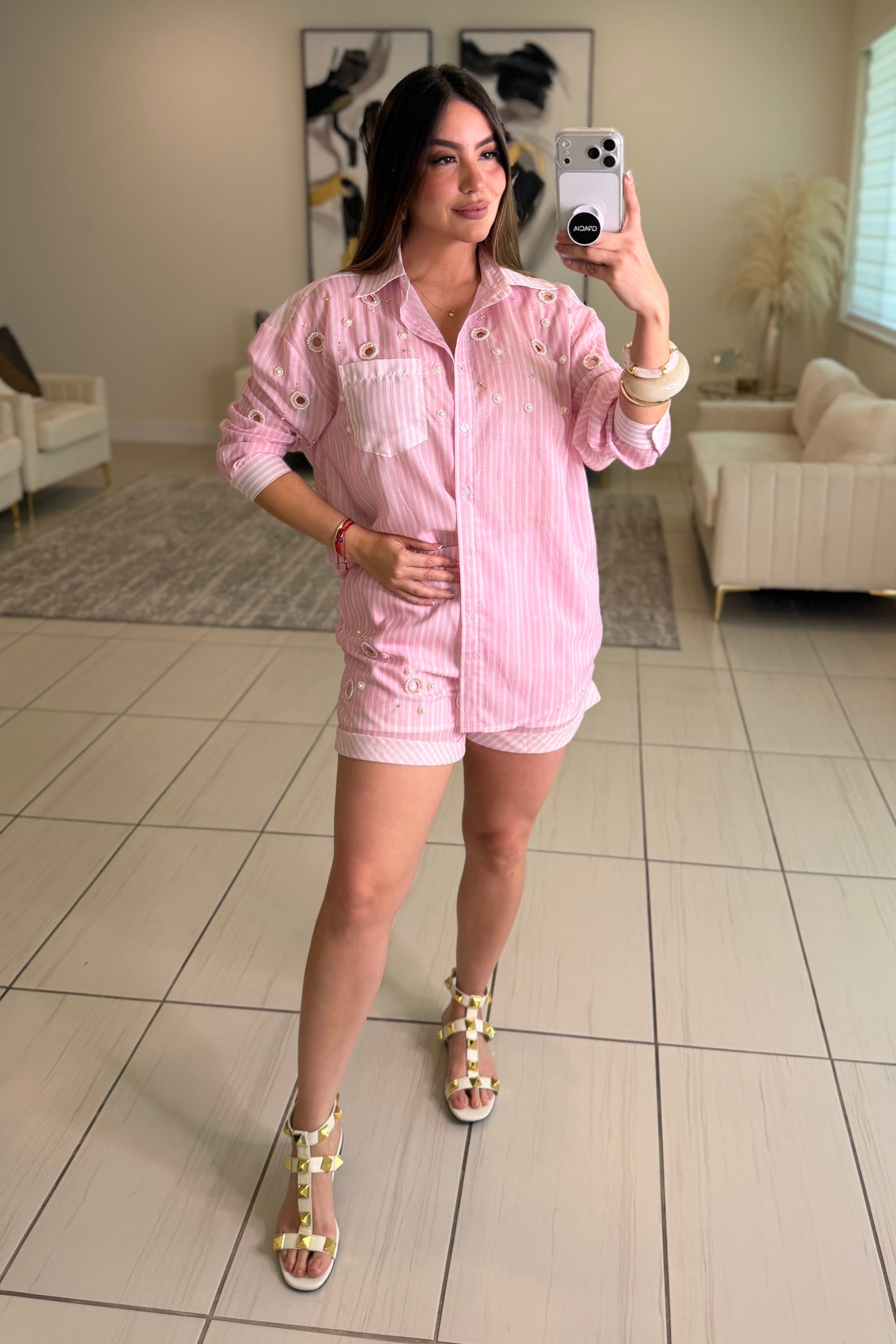 Sunkissed Pink Shorts Set