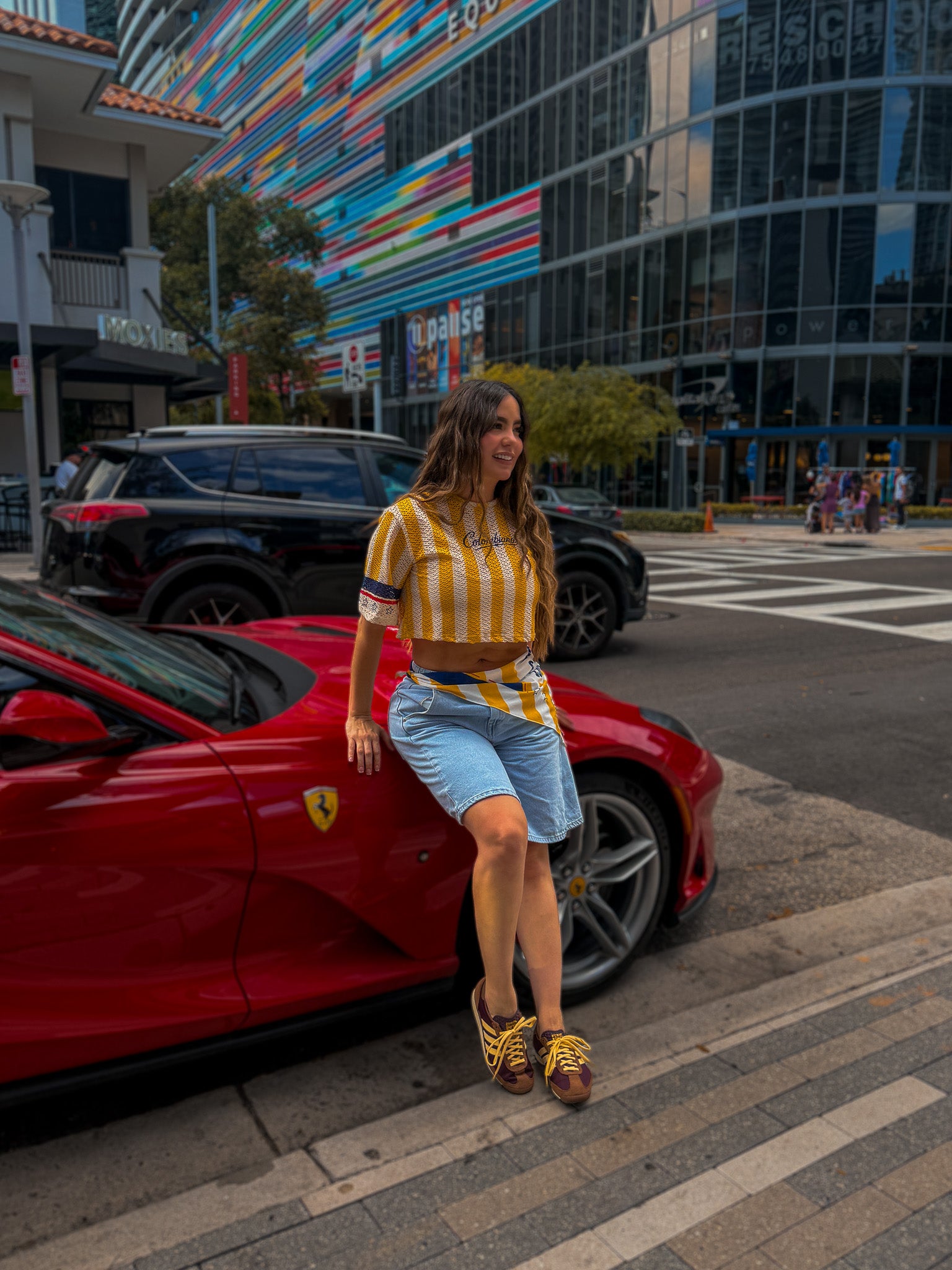 Colombiana Style Yellow CropTop Combo