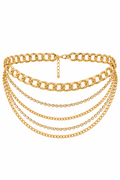 Gold Rhinestones Maxi Chain Belt
