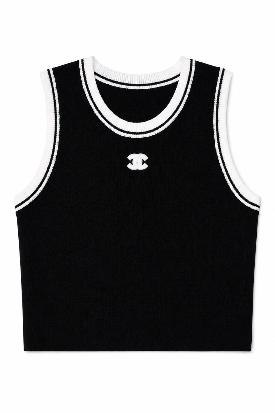 Iconic Knit Black Tank Top