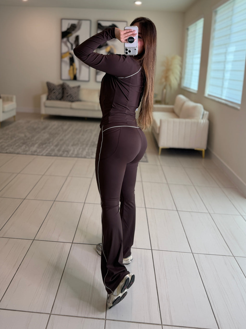 Airbrush Halo Brown Pants Set