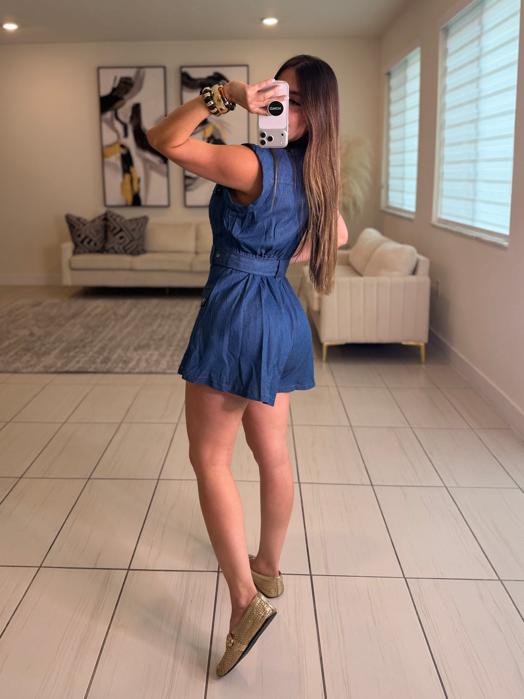 Soft Temptation Denim Romper