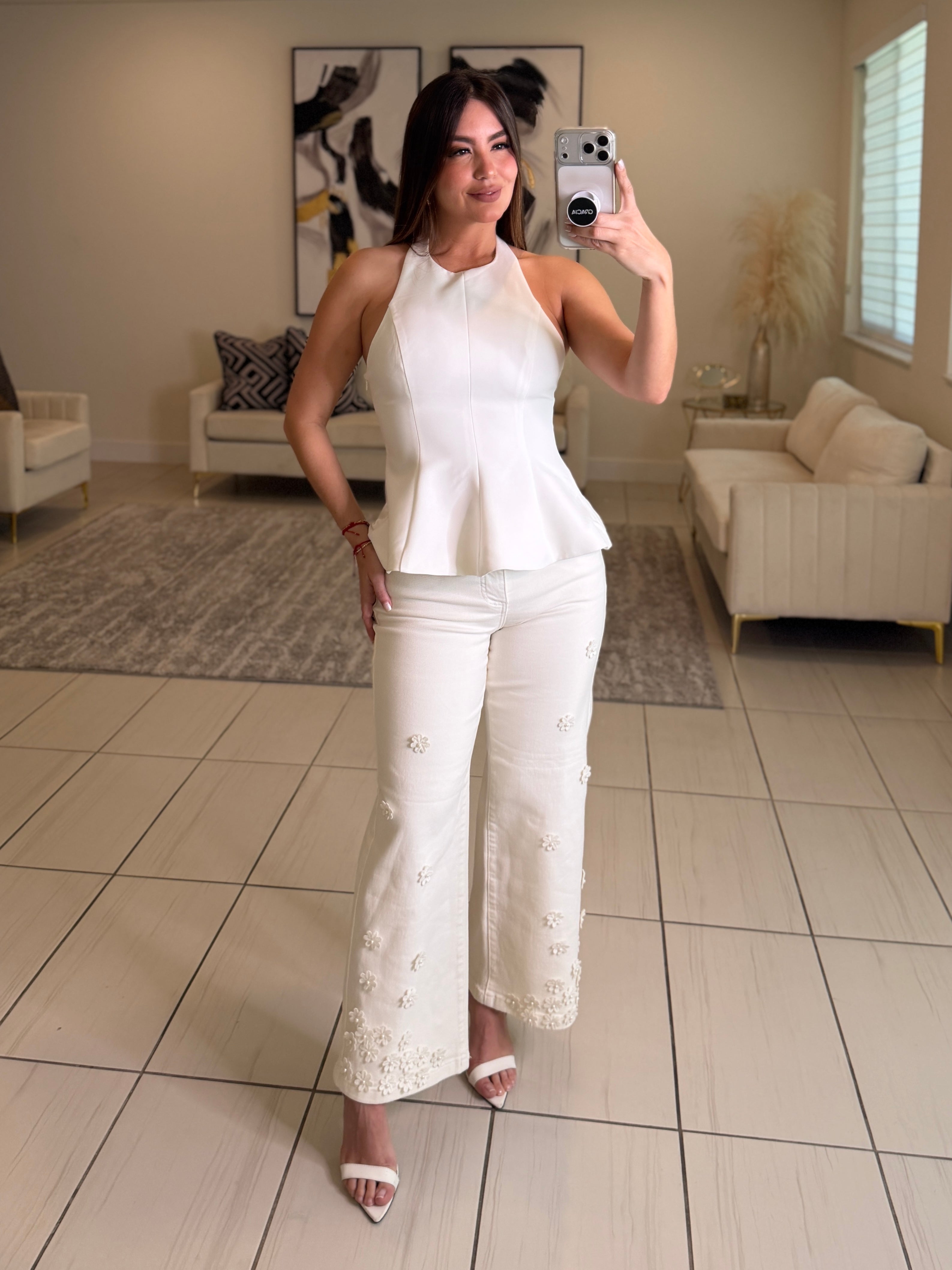 Muse Peplum White Top