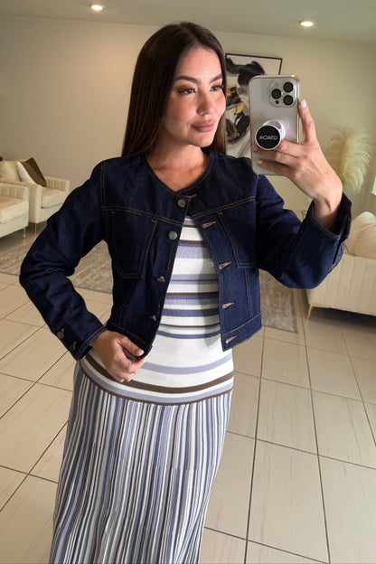 Power Poise Dark Denim Jacket