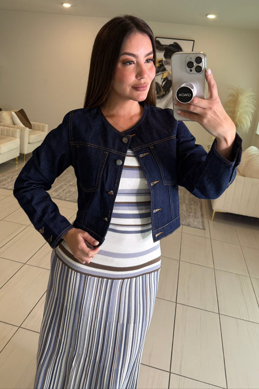 Power Poise Dark Denim Jacket