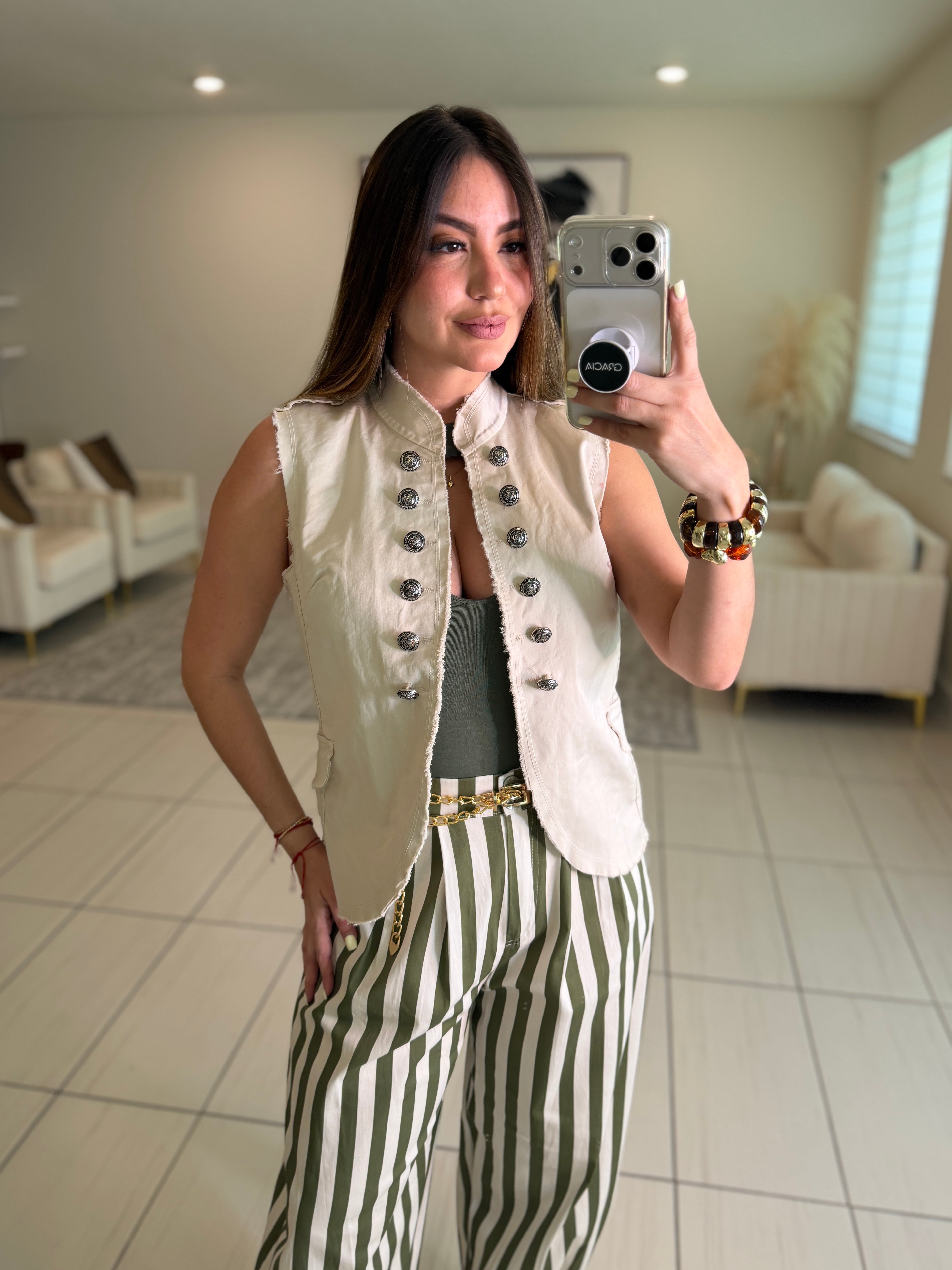 Napoleon Beige Vest Jacket