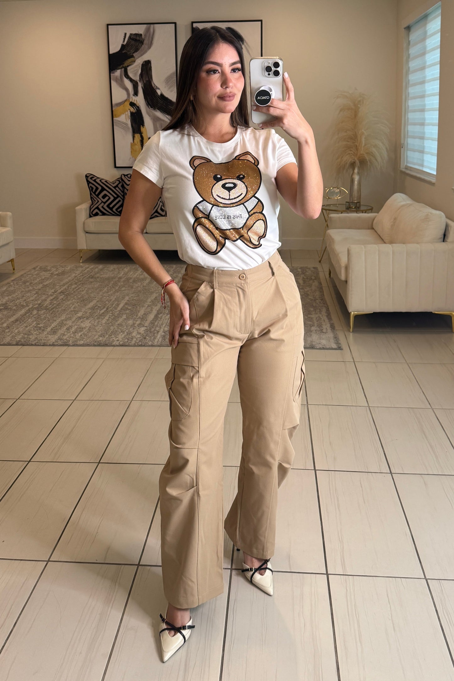 Sahara Muse Khaki Barrel Pants