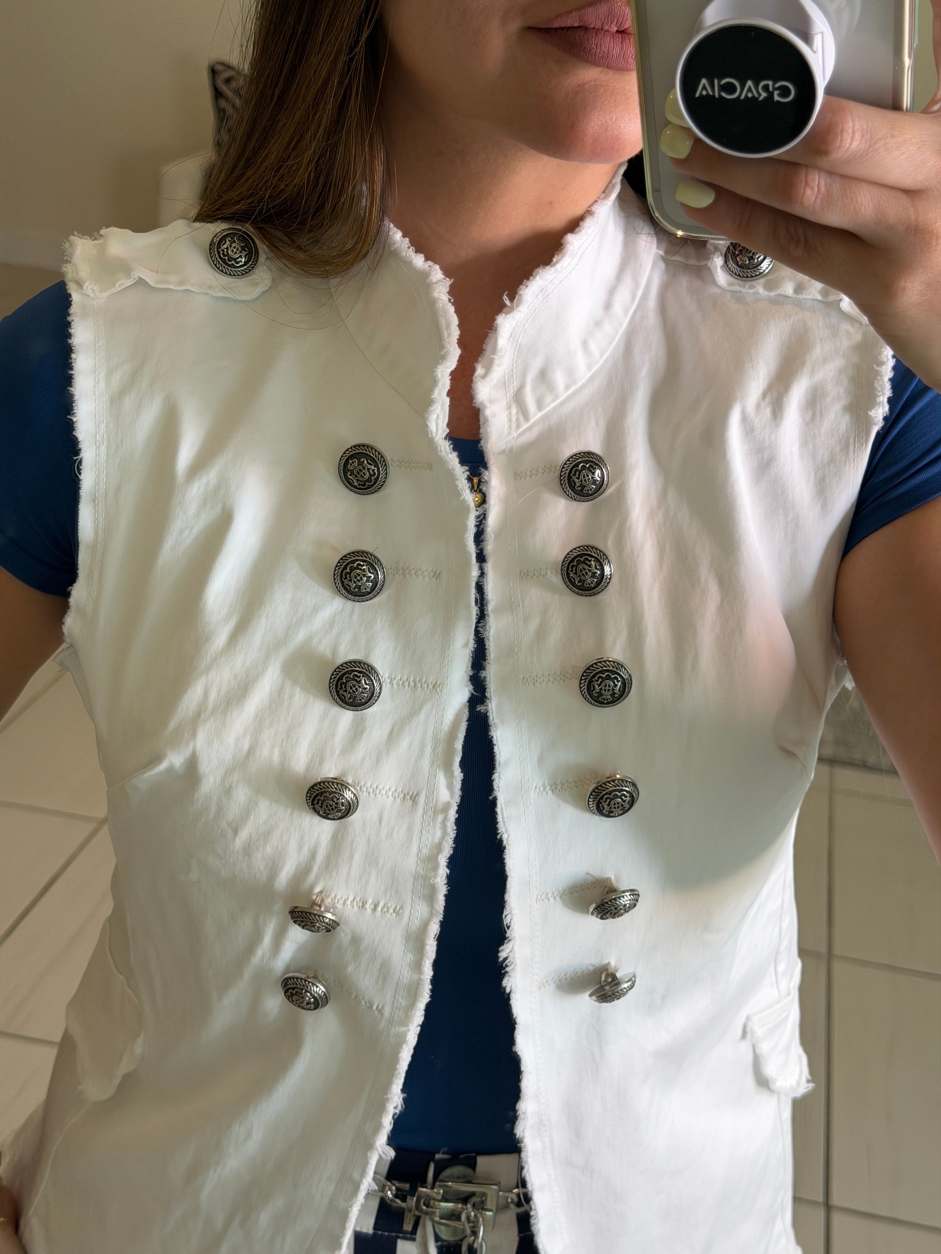 Napoleon White Vest Jacket