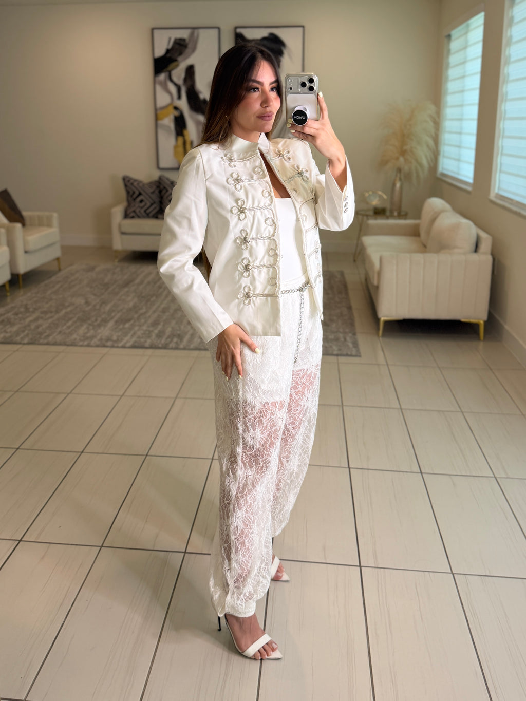 Napoleon White Blazer