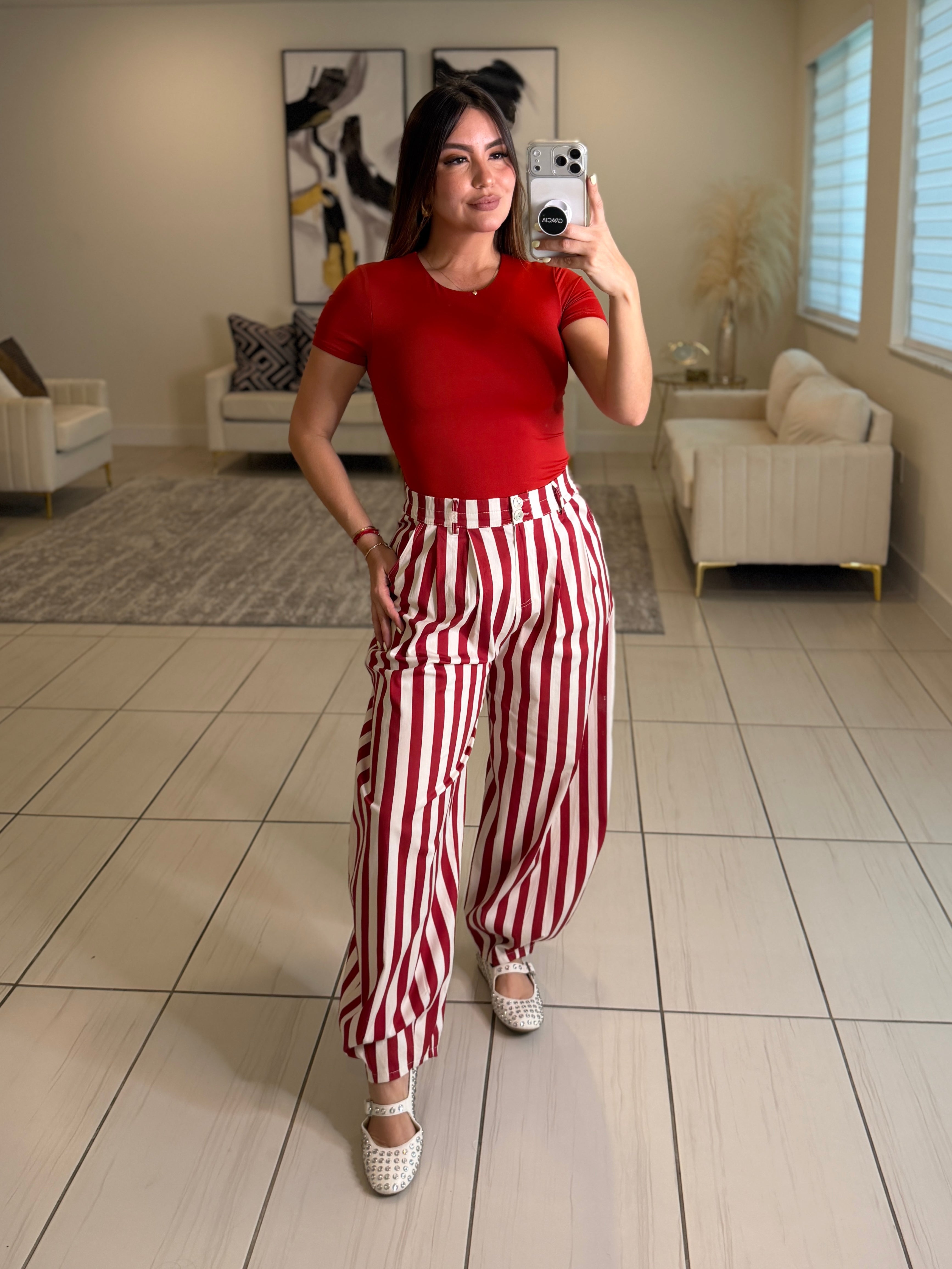 Gravity Stripes Red Pants