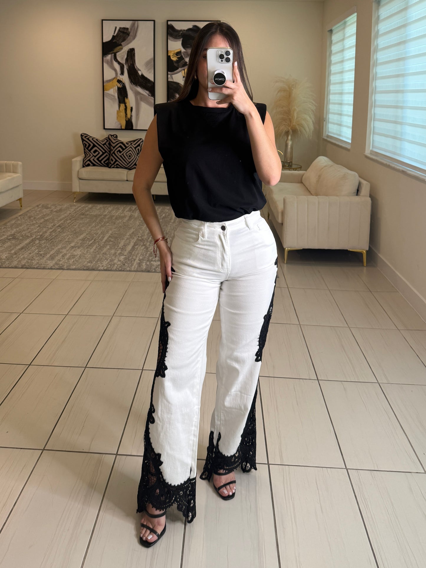 Amazing Shoulder Pads Black Top