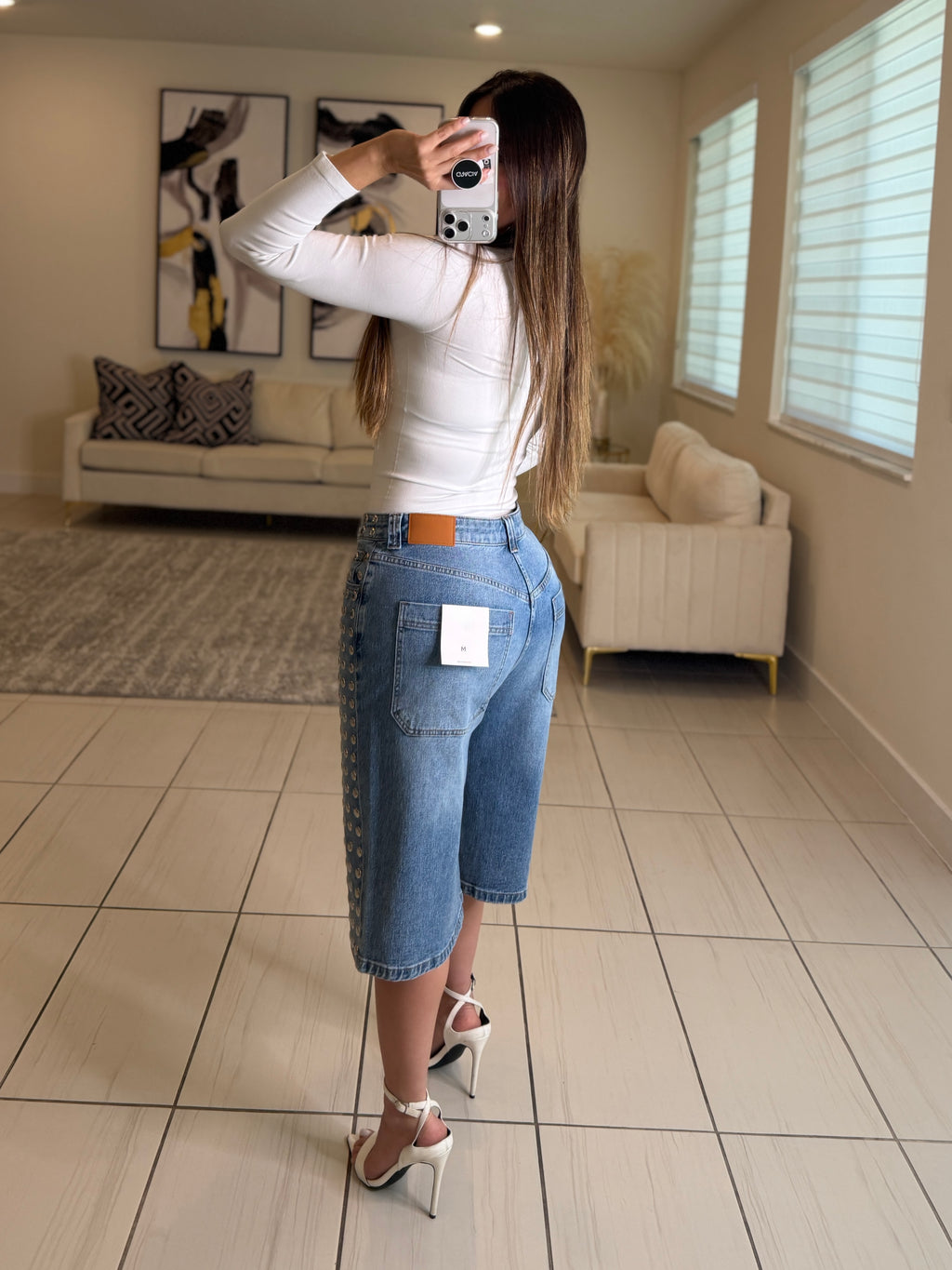 Iconic High Neck White Basic Top