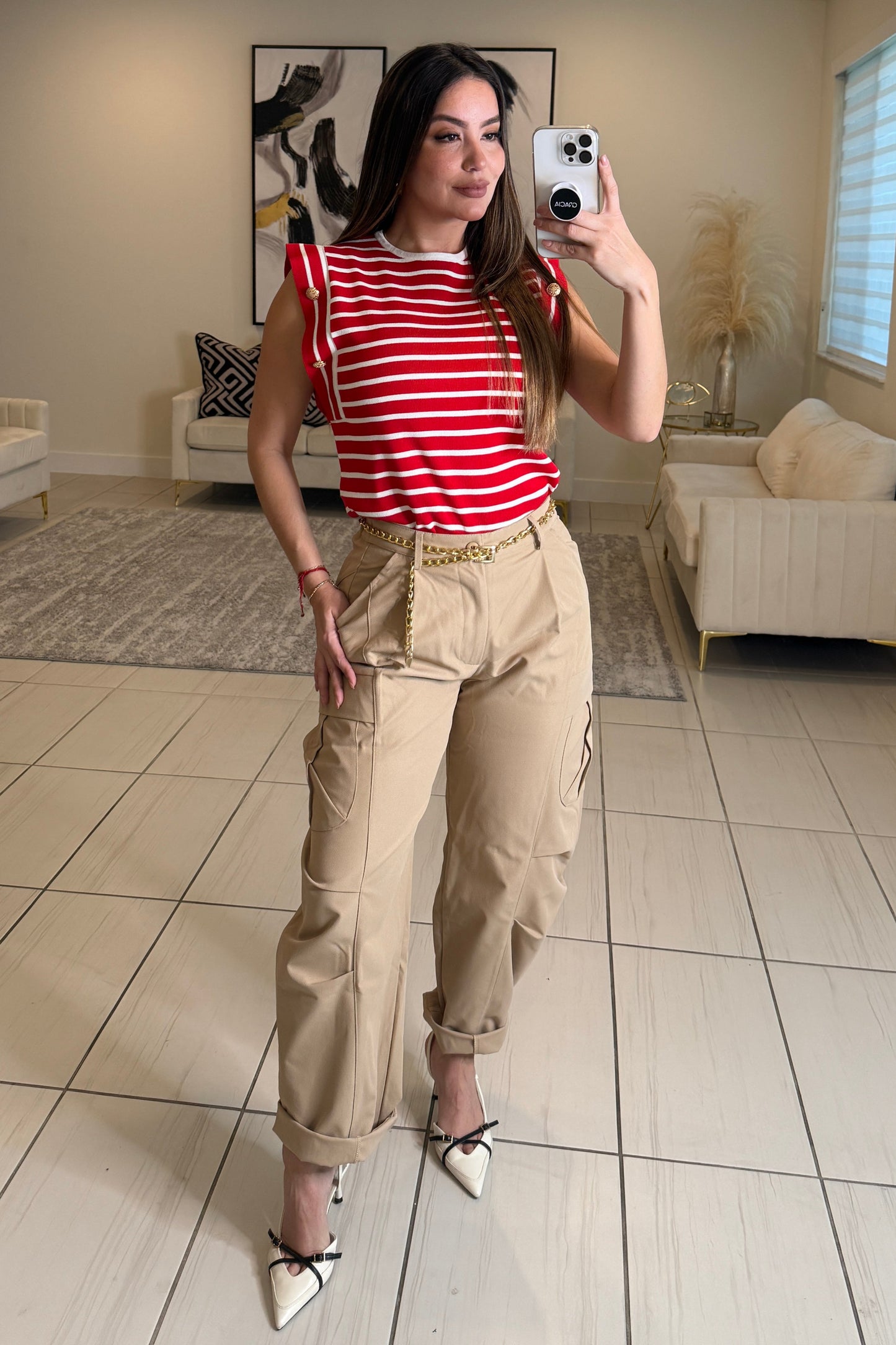 Sahara Muse Khaki Barrel Pants