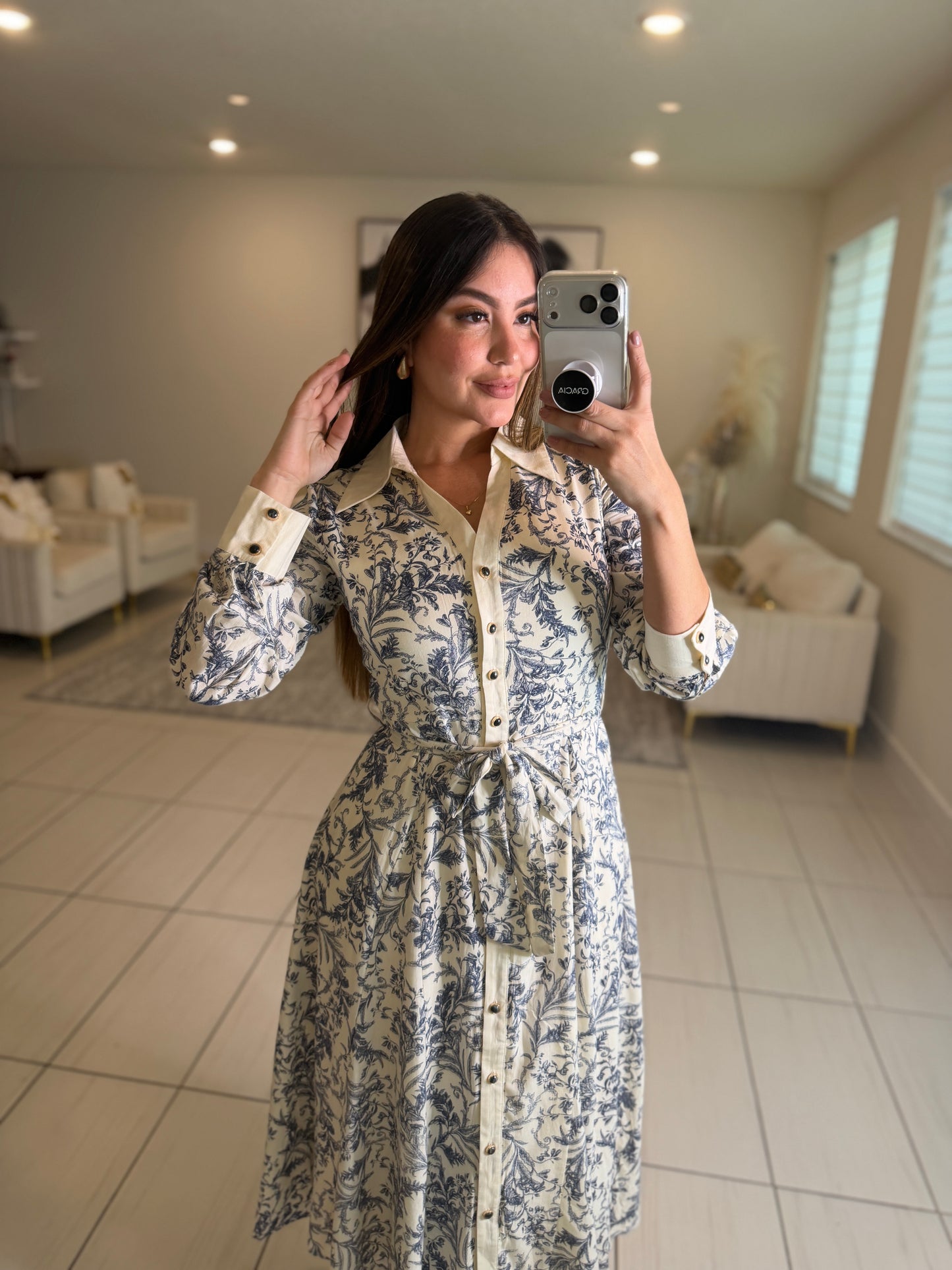 Power Stance Beige Maxi Dress