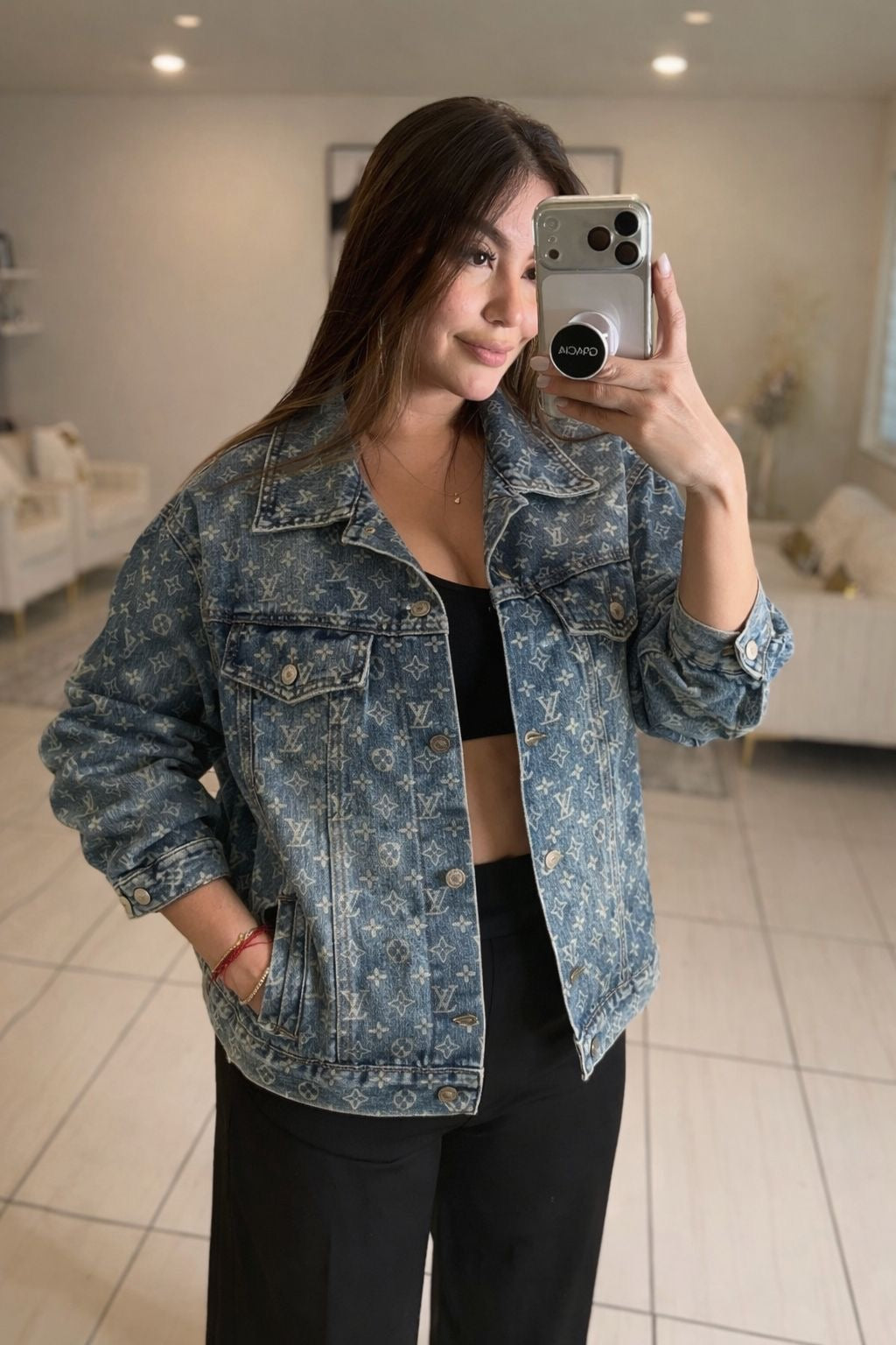 Iconic Luxe Blue Denim Jacket