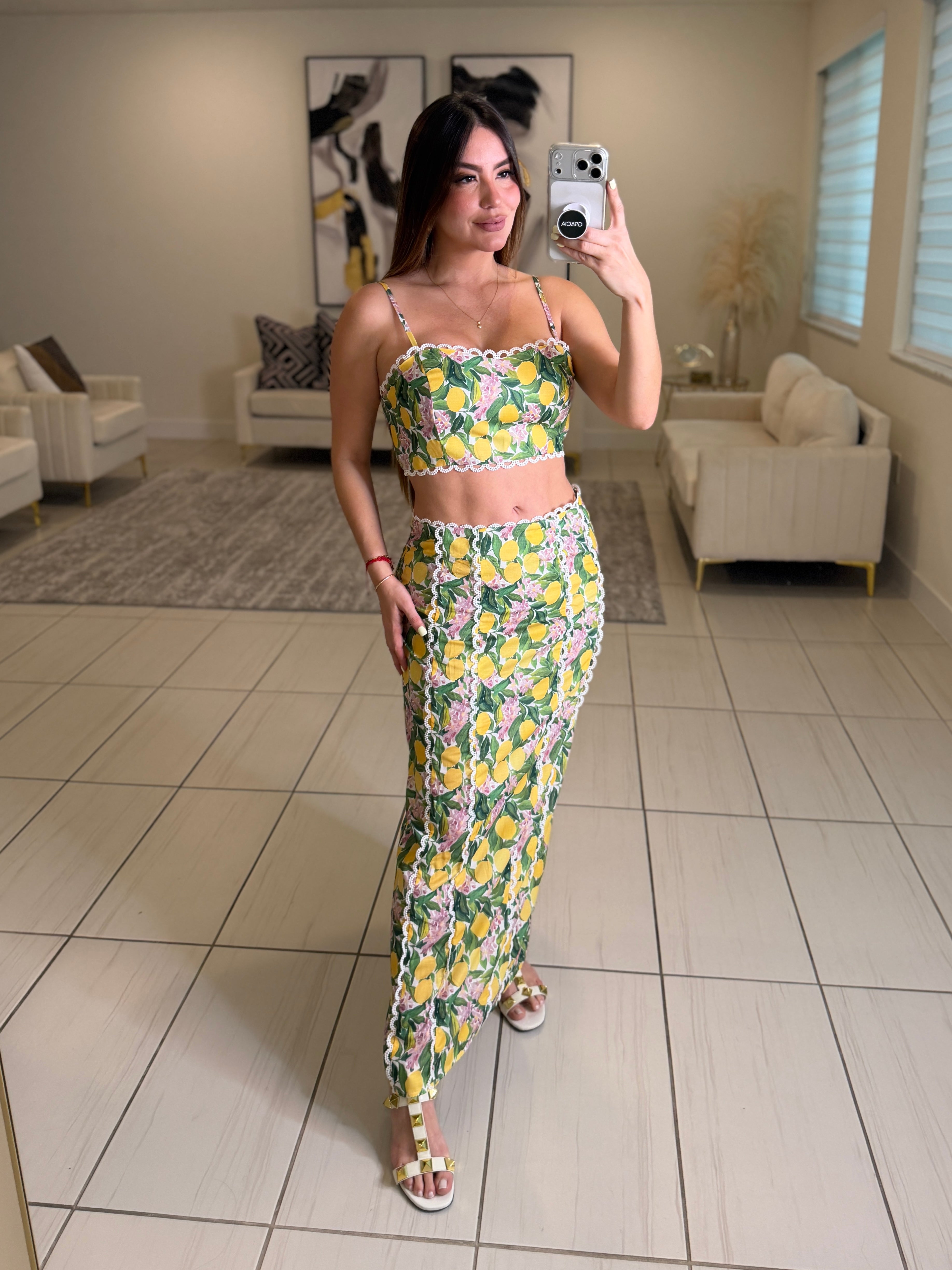 Amalfi Blossom Skirt Set