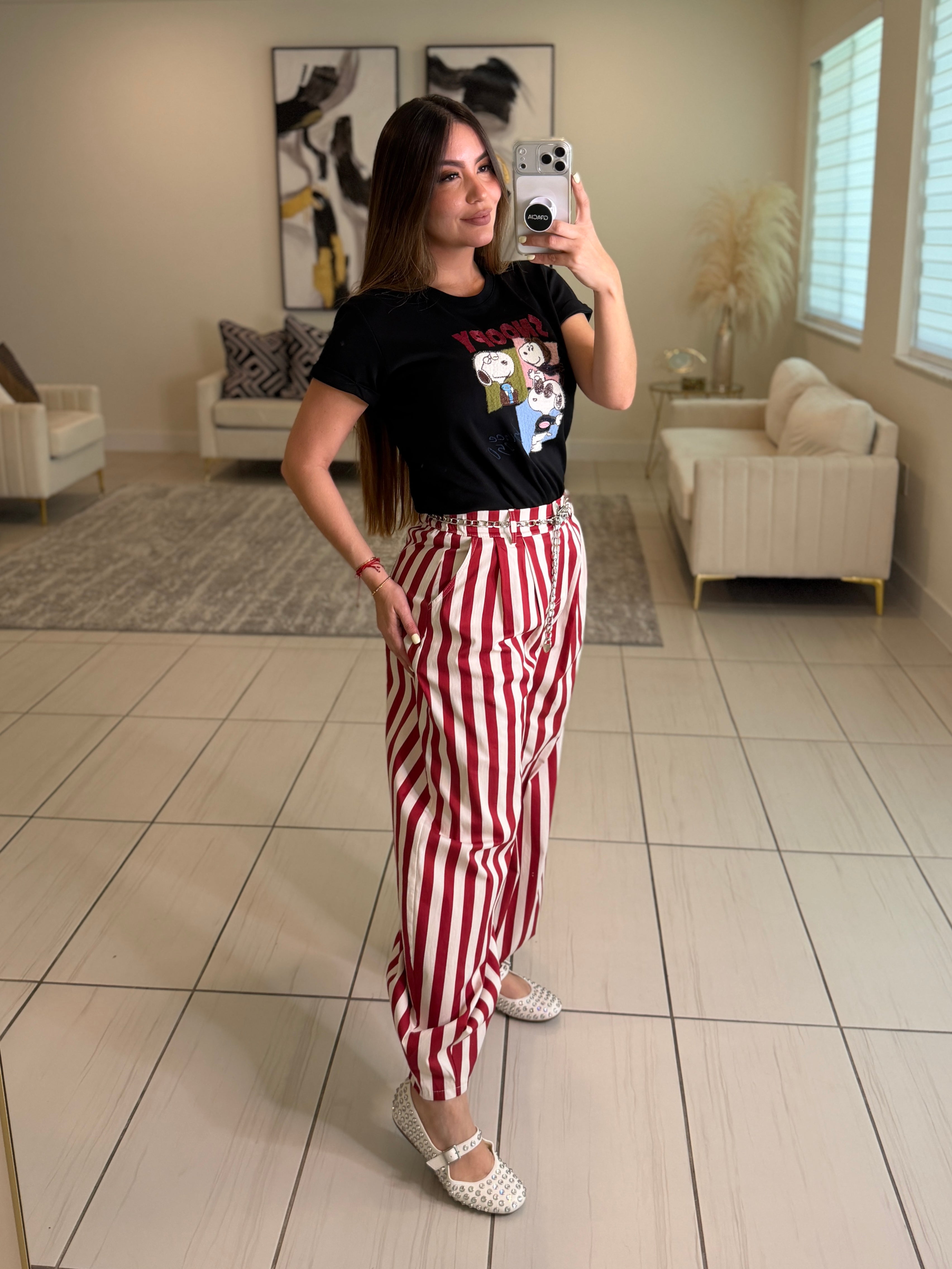 Gravity Stripes Red Pants