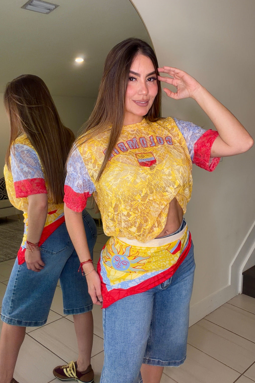 Colombia Core Lace Tshirt Set
