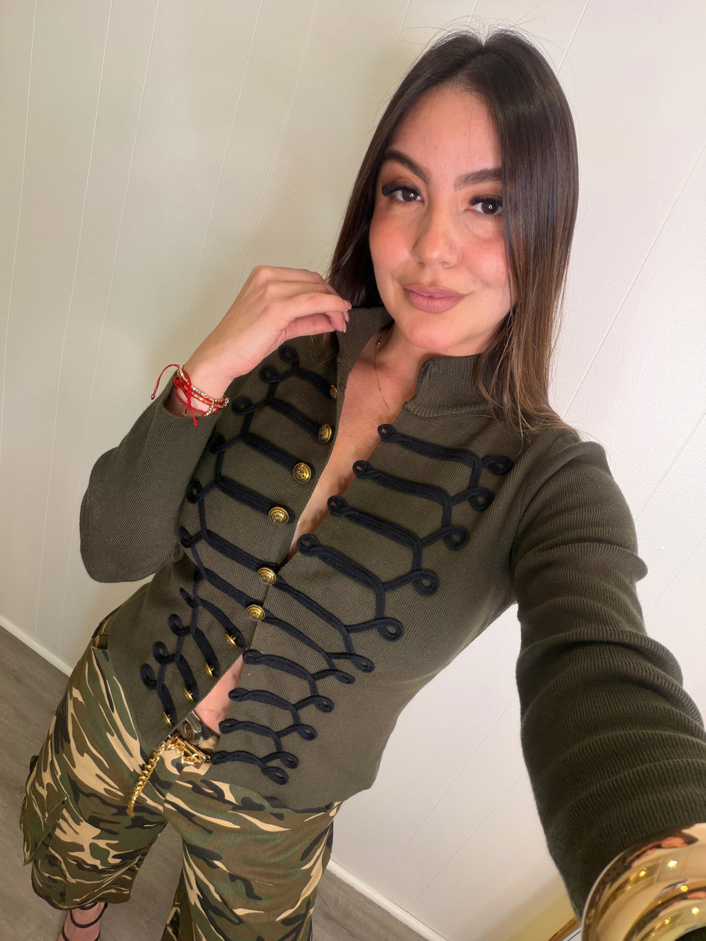 Imperial Olive Green Knit Top