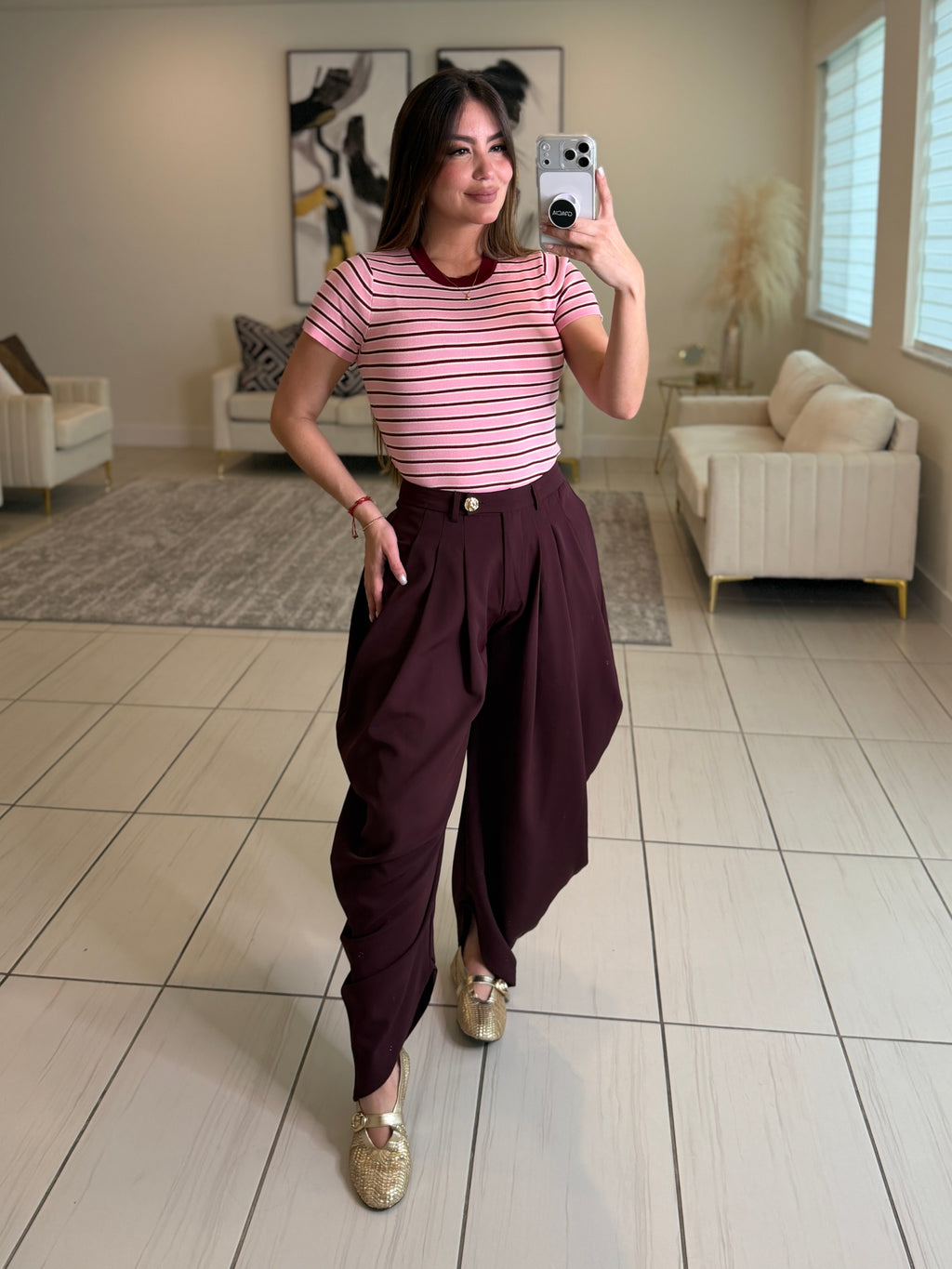 Sweet Stripes Pink Top