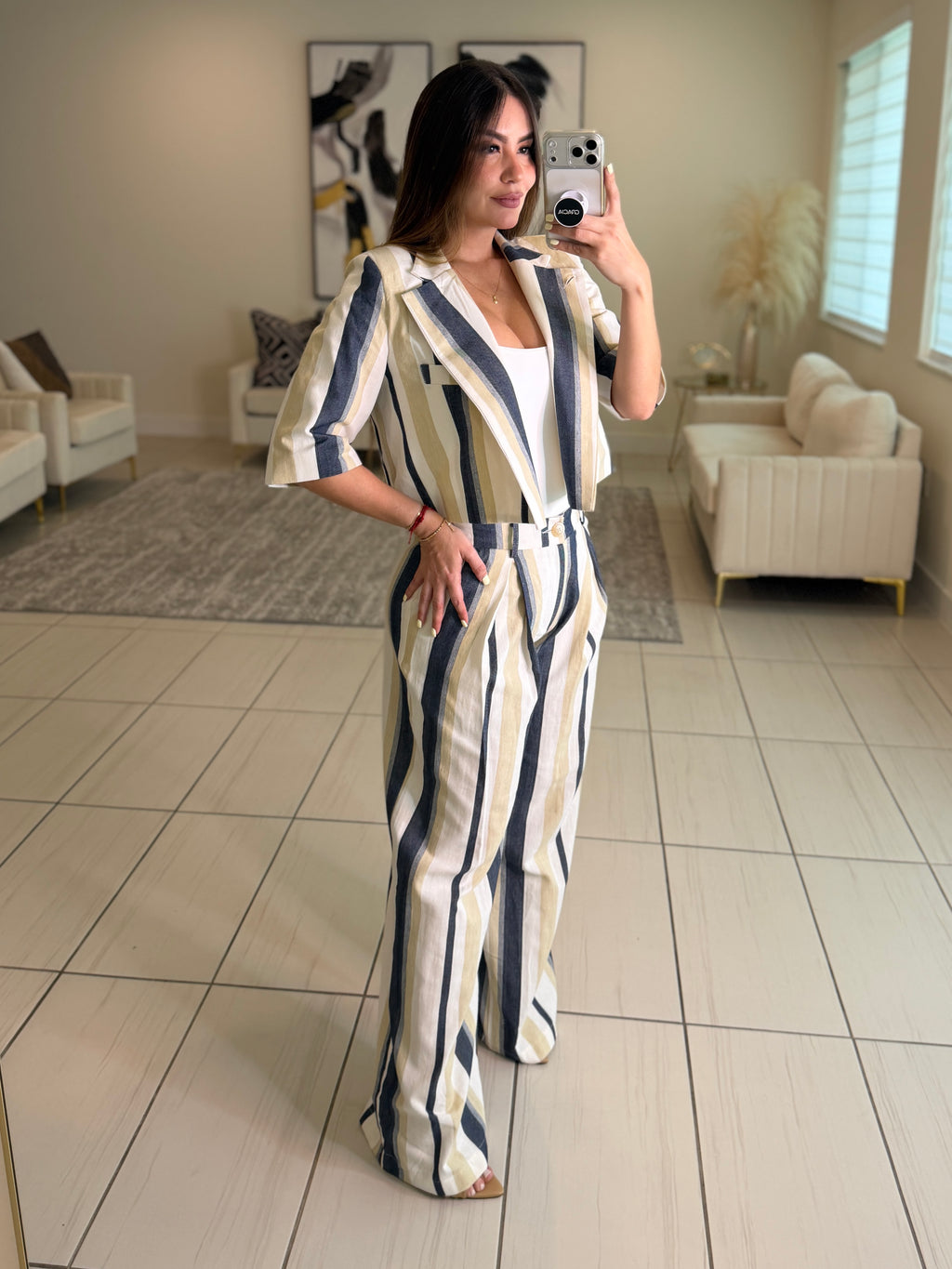 Bella Italian Striped Blue Set