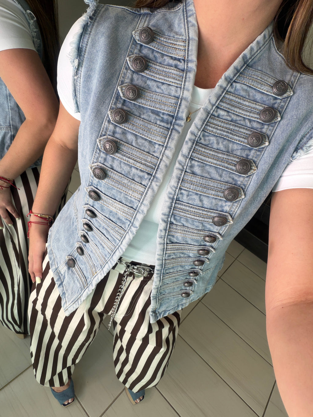 Napoleon Denim Vest Jacket