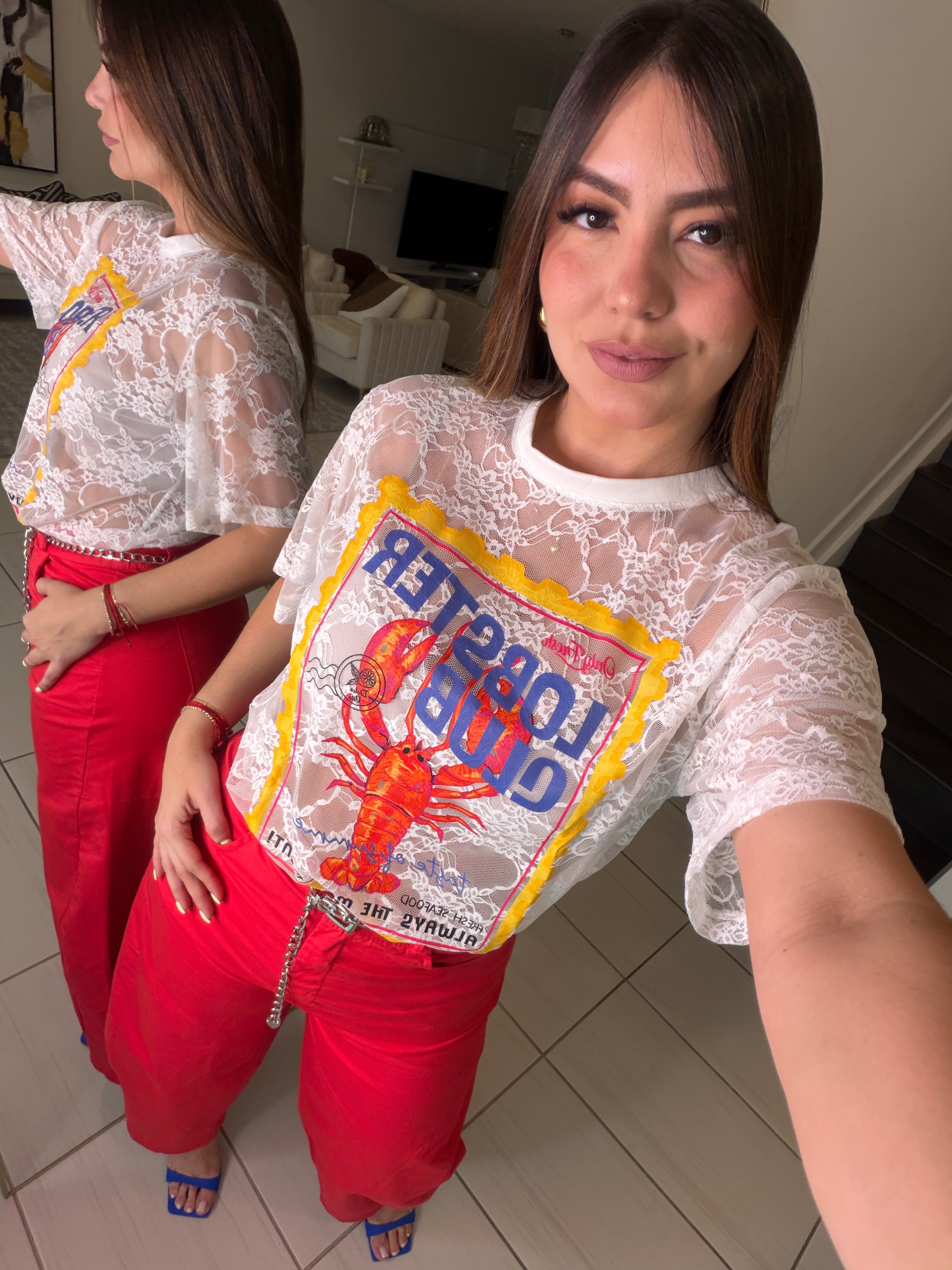 Lobster Club White Tshirt