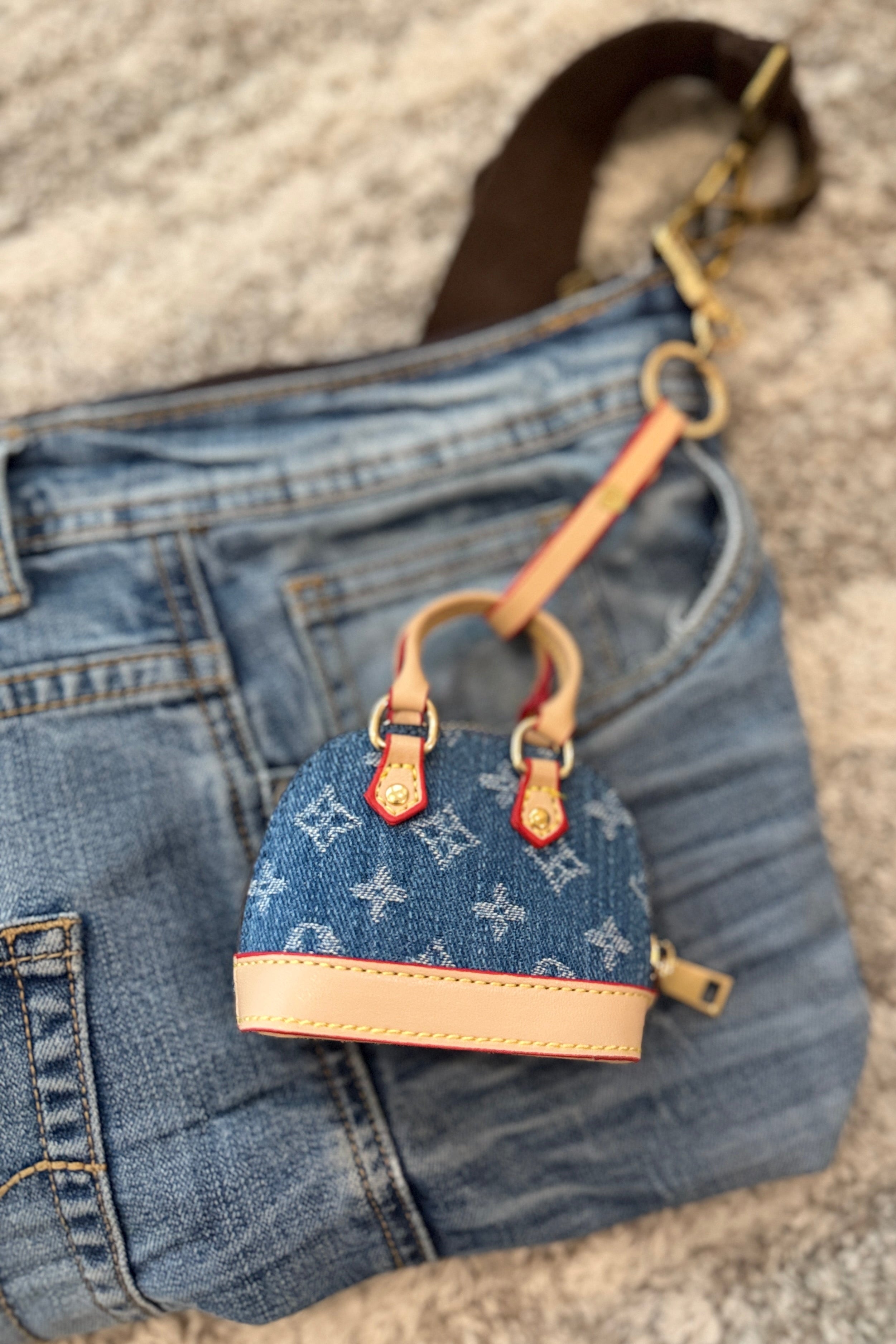 Mini Denim Bag Keychain