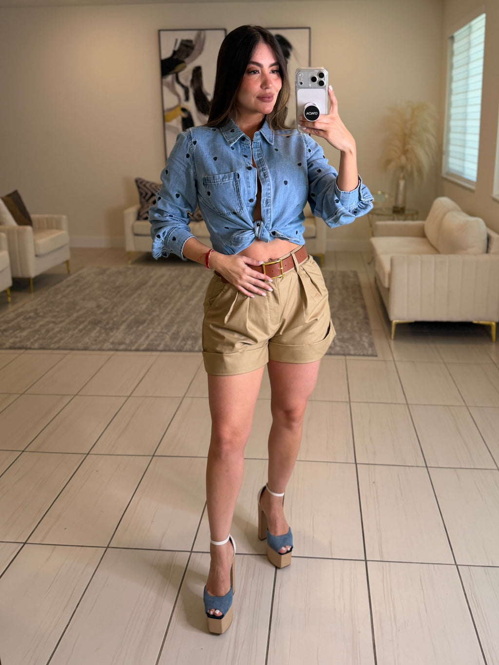 Muse Of Hearts Denim Shirt