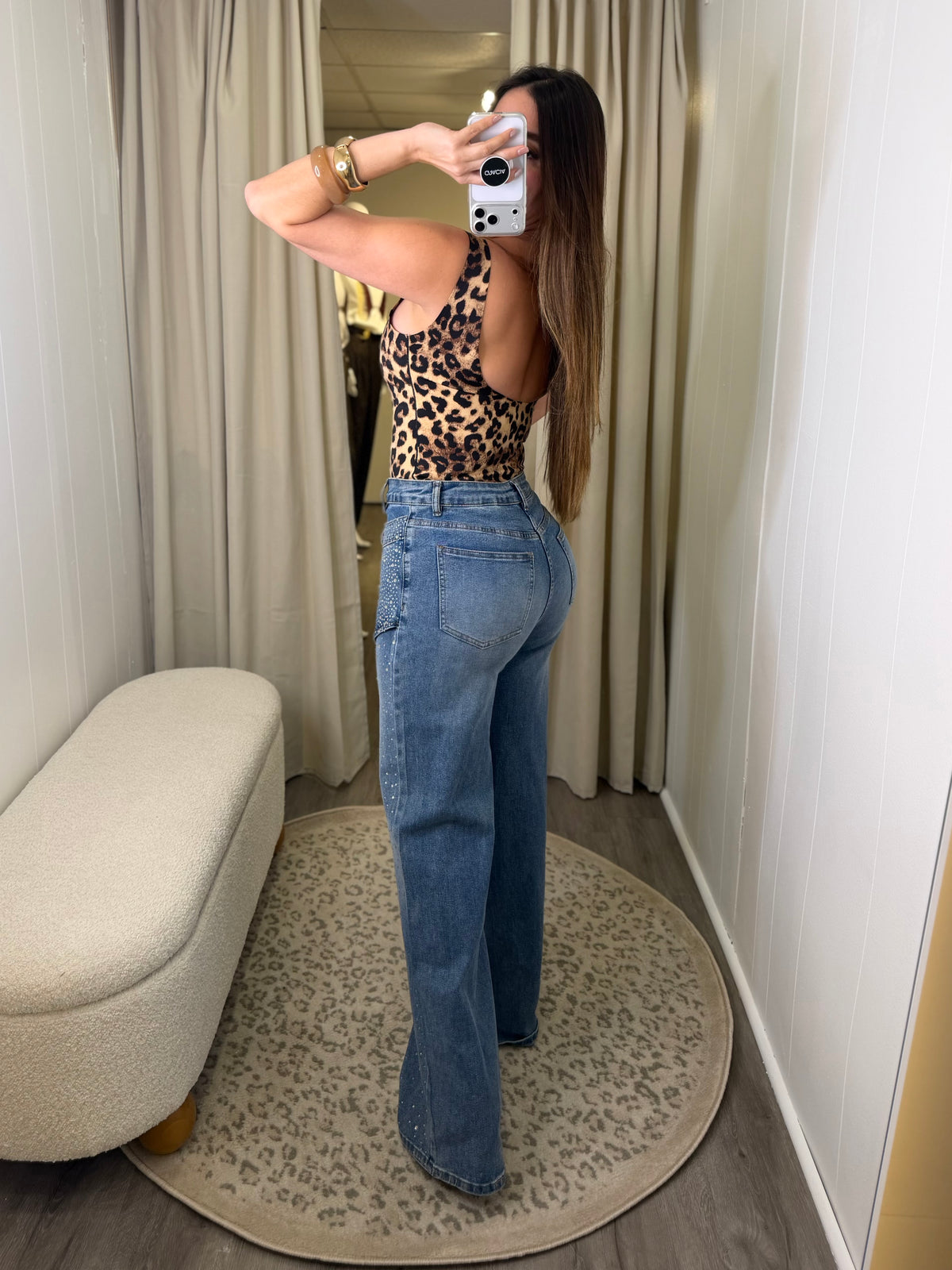 Crystal Asym Denim Pants