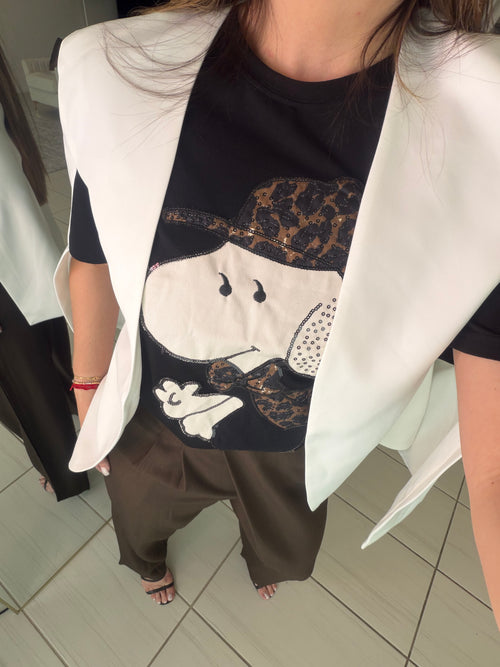 Cascading Cape White Blazer