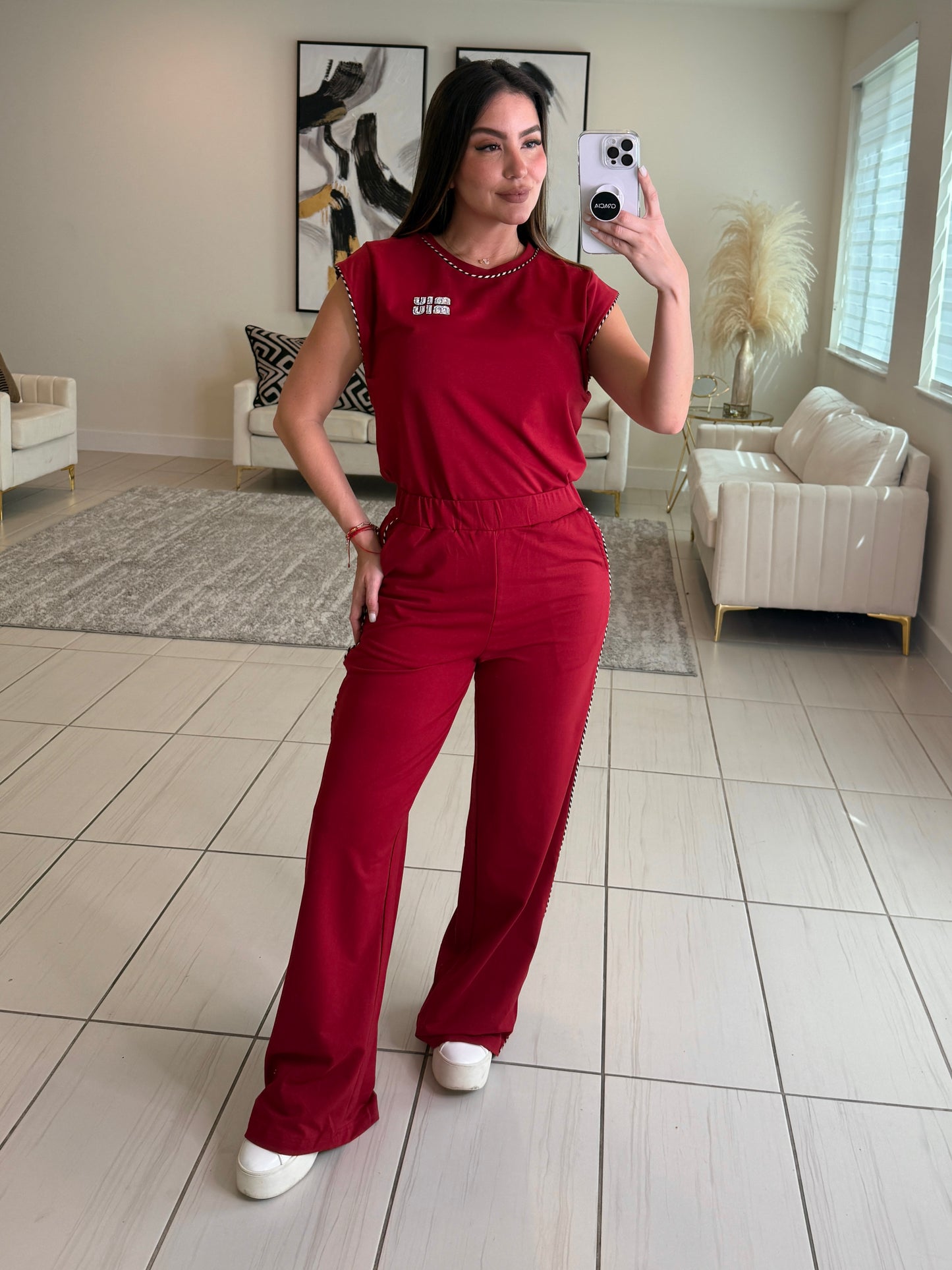 Iconic Muse Red Pant Set