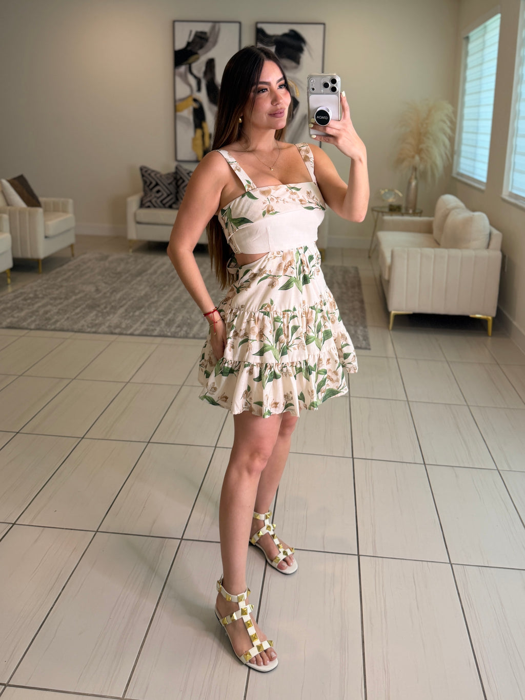Romantic Haven Beige Dress