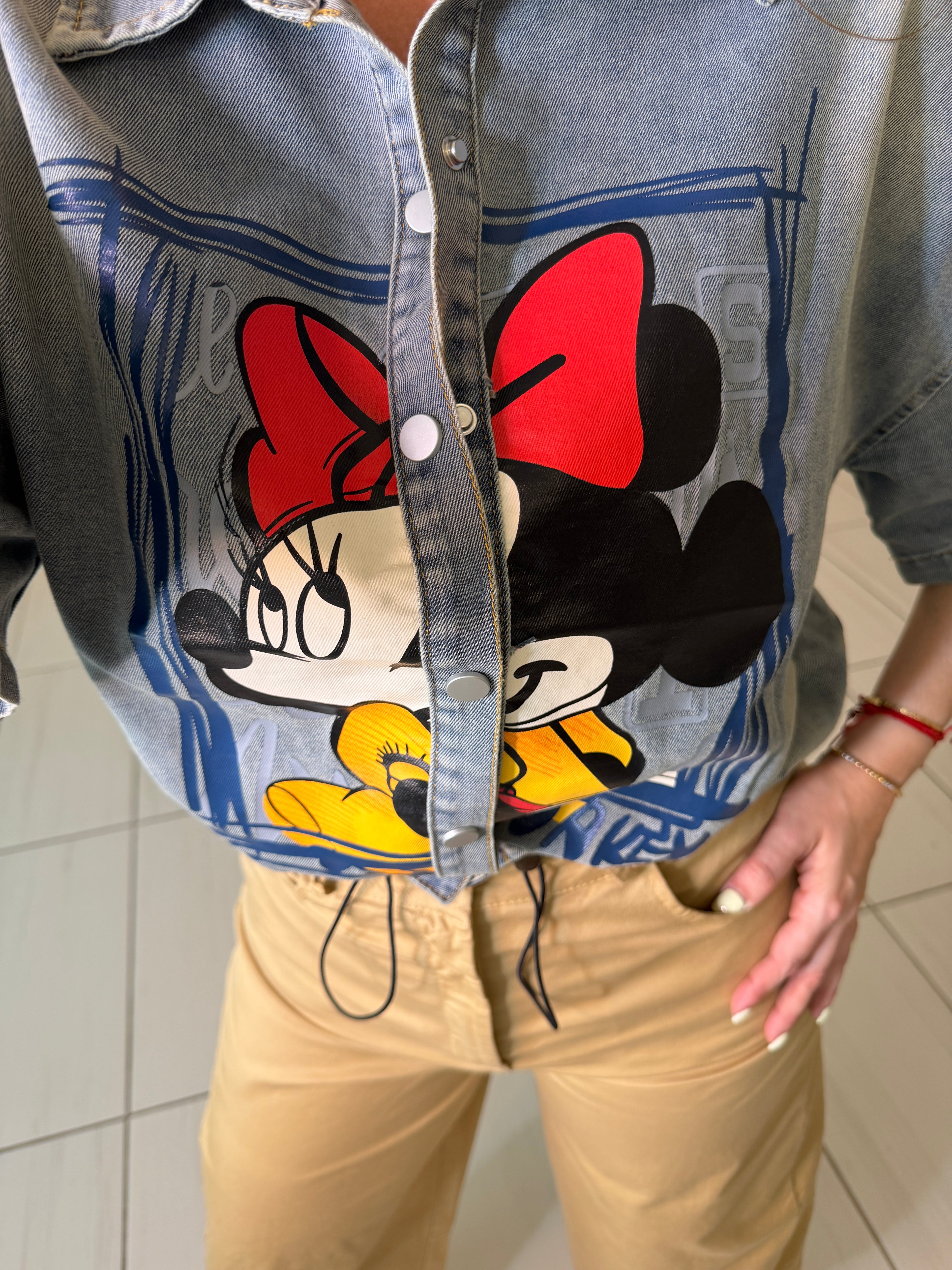Cartoon Chic Denim Jacket