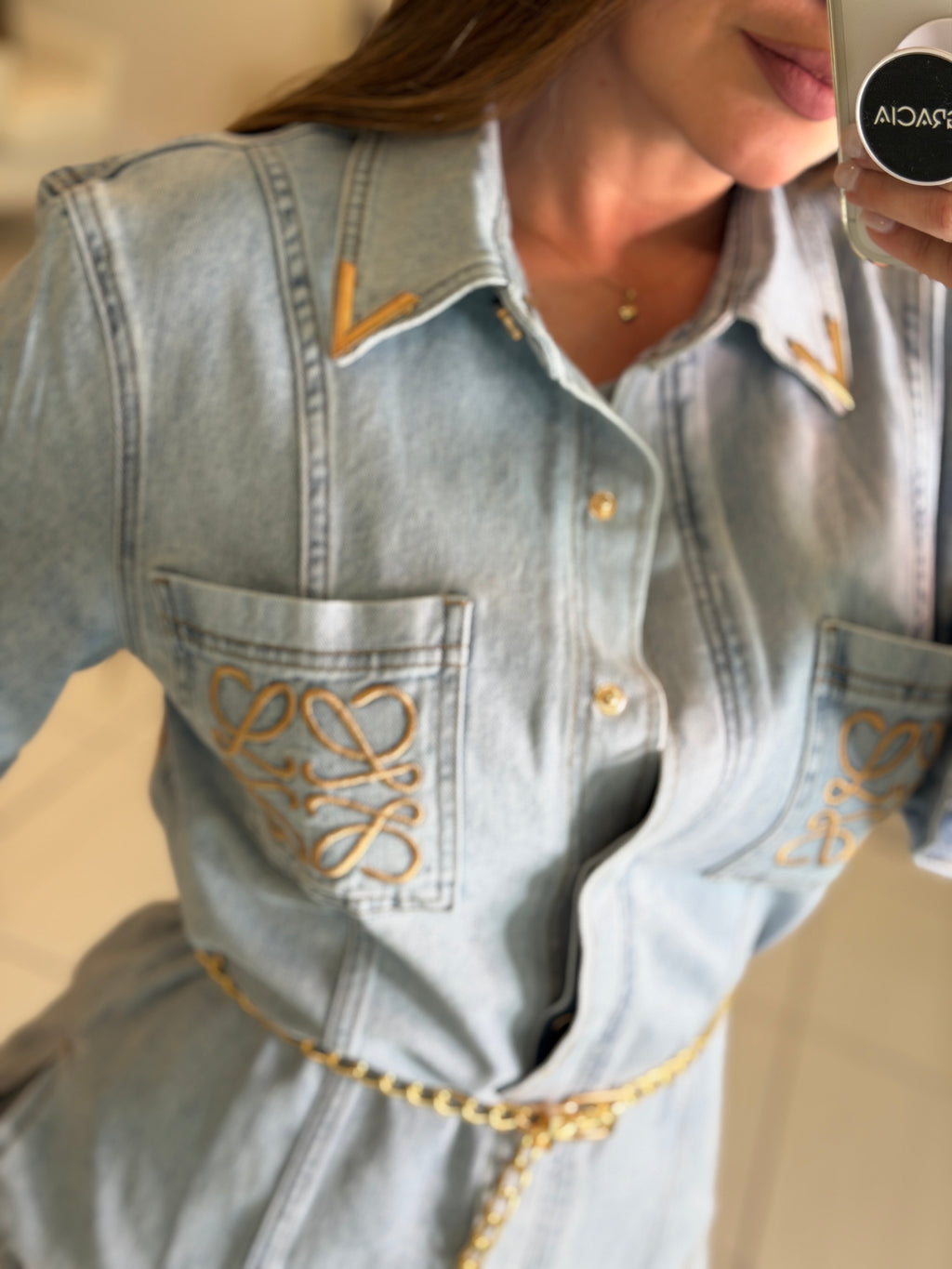 Iconic Light Denim Pant Set